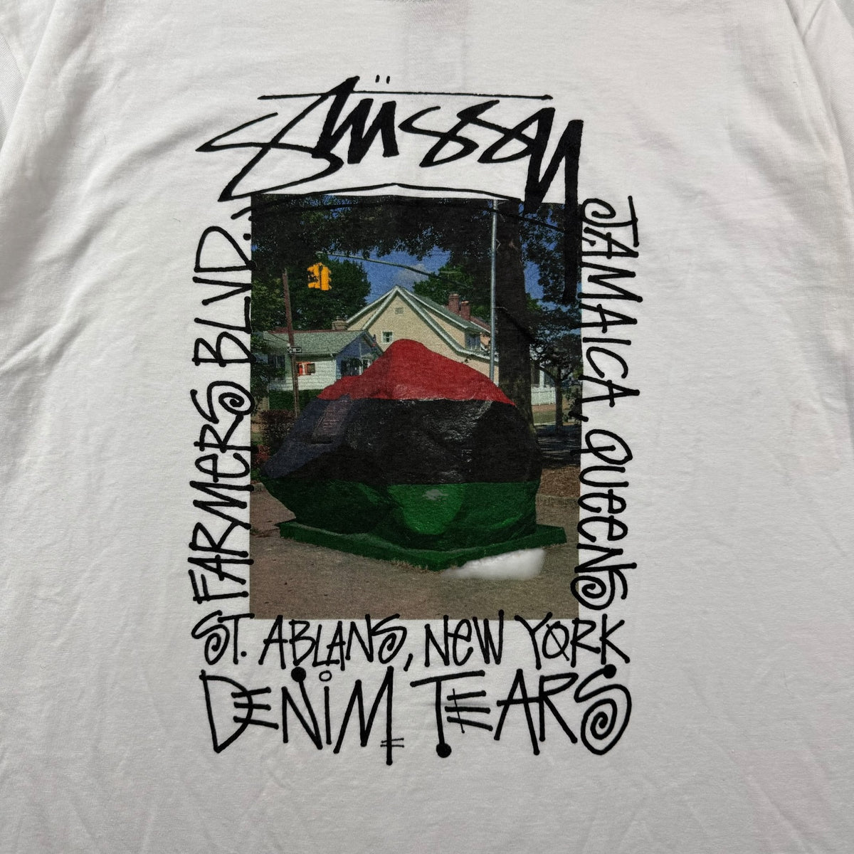 Stussy x Denim Tears Farmers Blvd Tee White