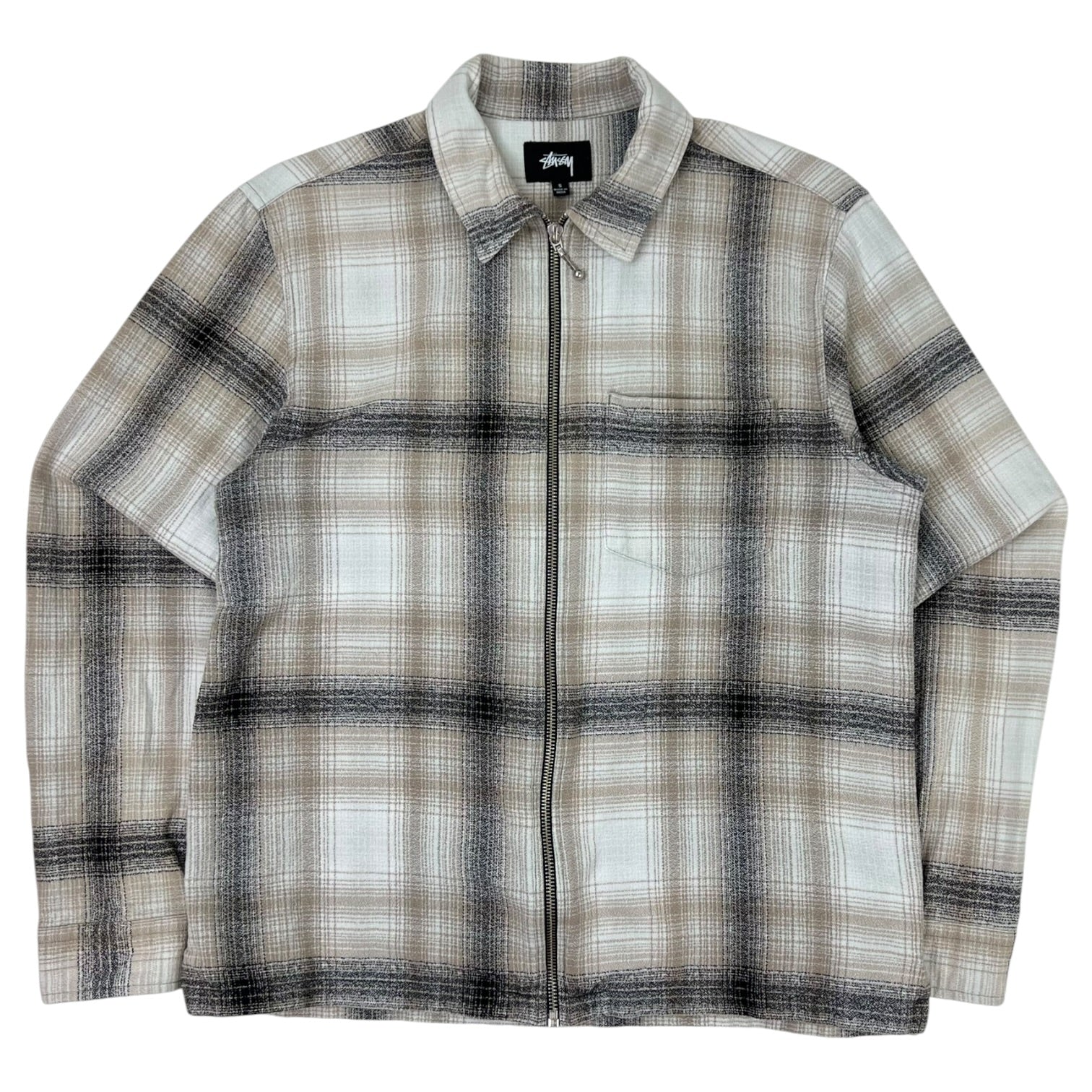 Stussy Jack Shadow Plaid Zip Shirt
