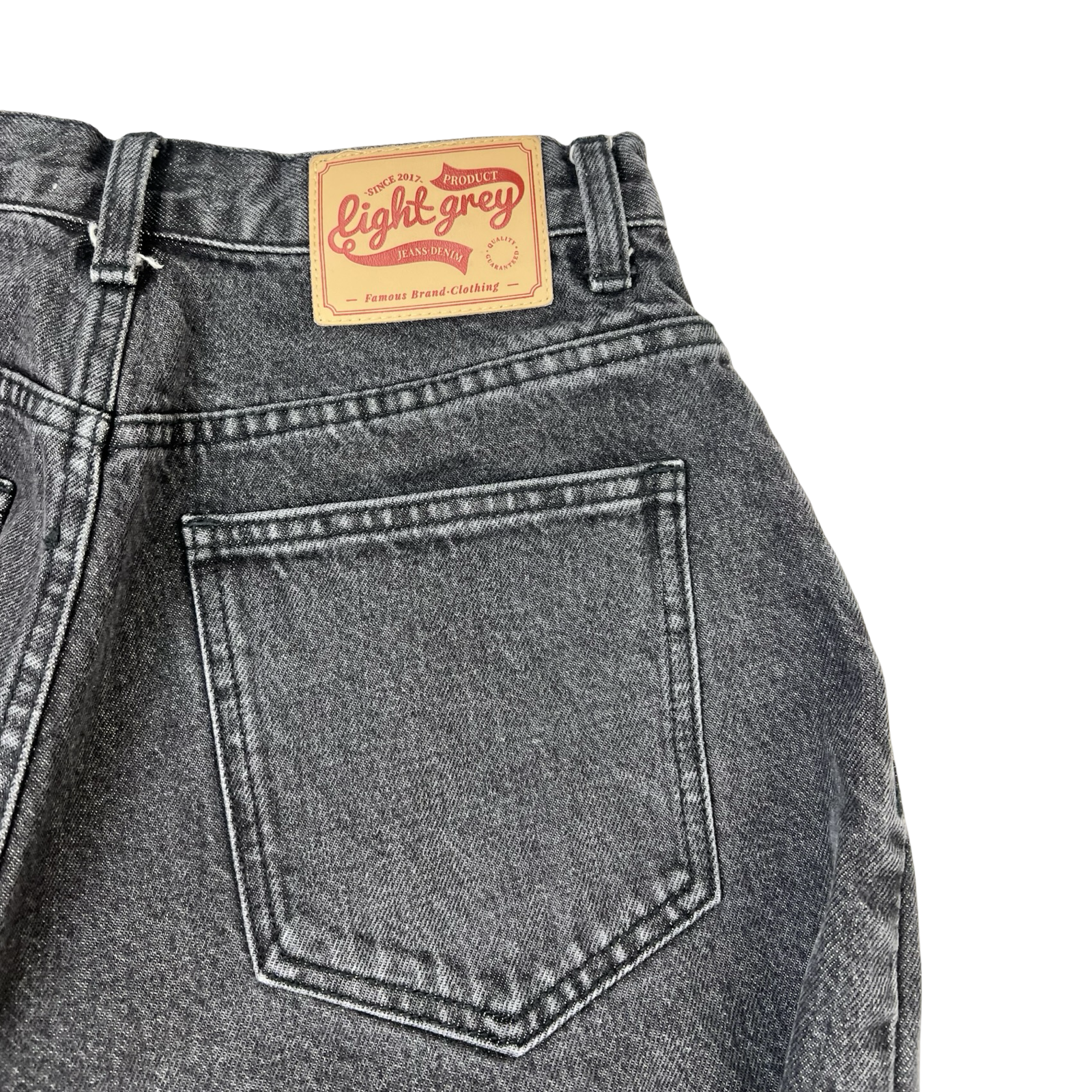 Light Grey Baggy Relaxed Utility Denim Jeans