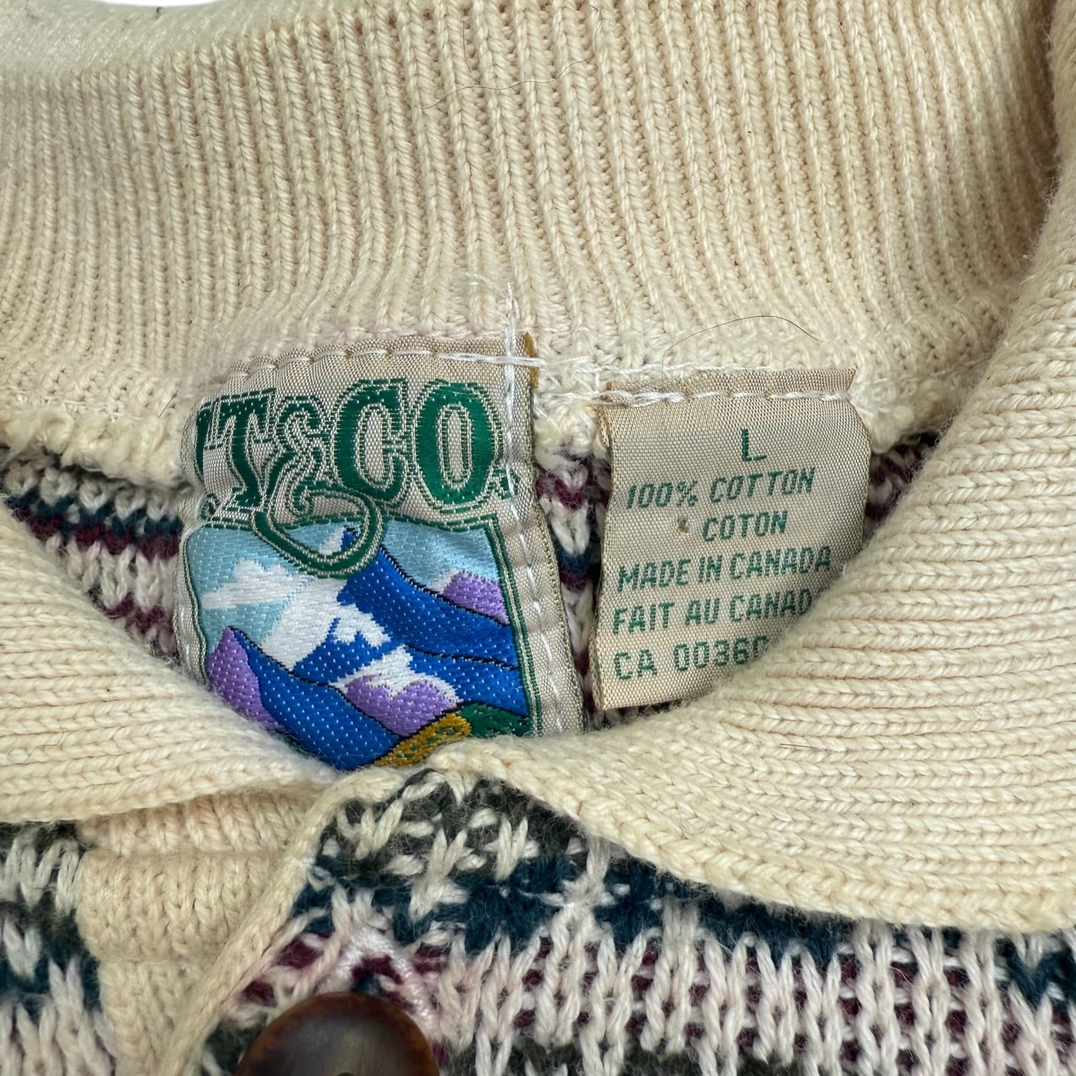 Vintage Knit Collared Knit Sweater