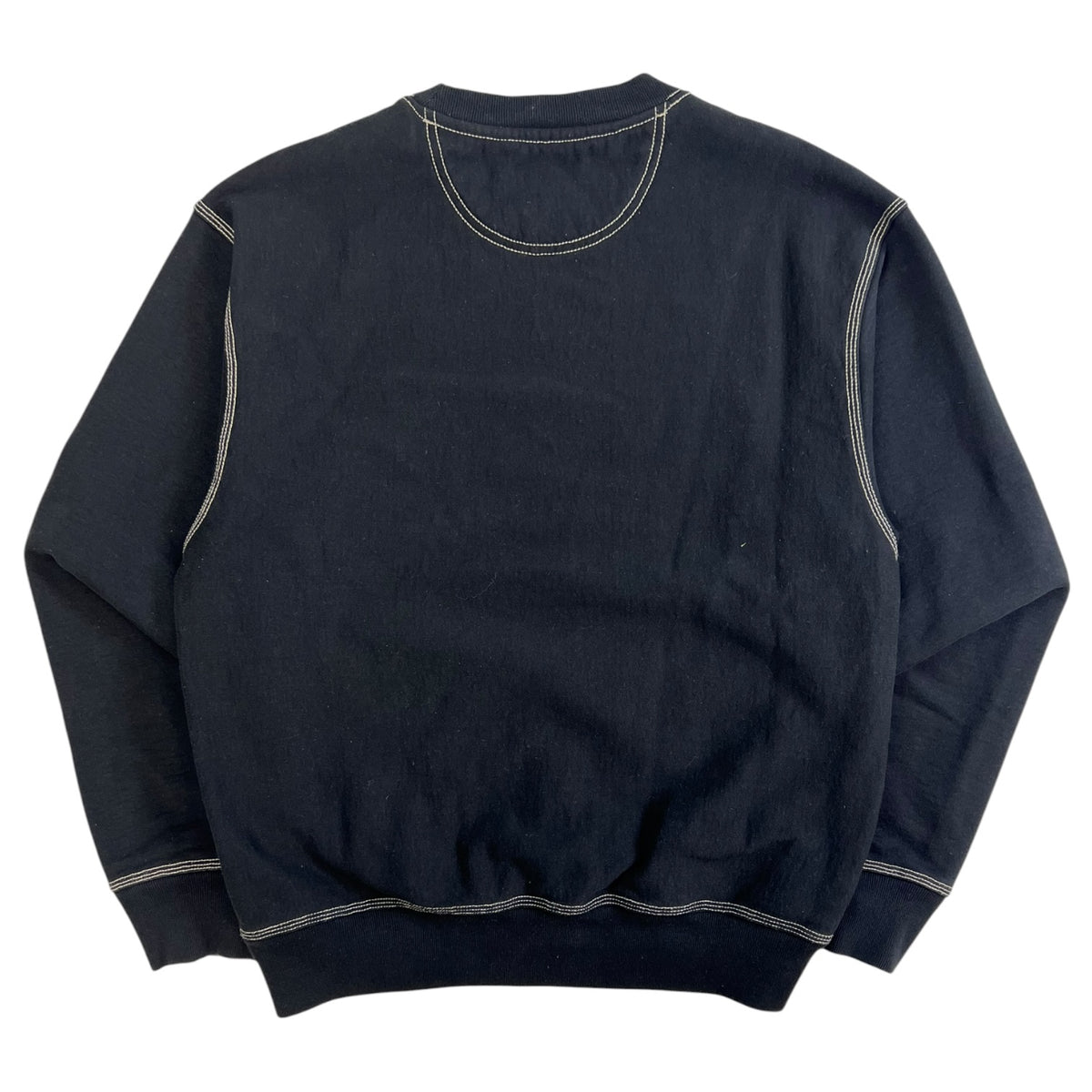 Stussy Contrast Stitch Label Crew Sweatshirt Black