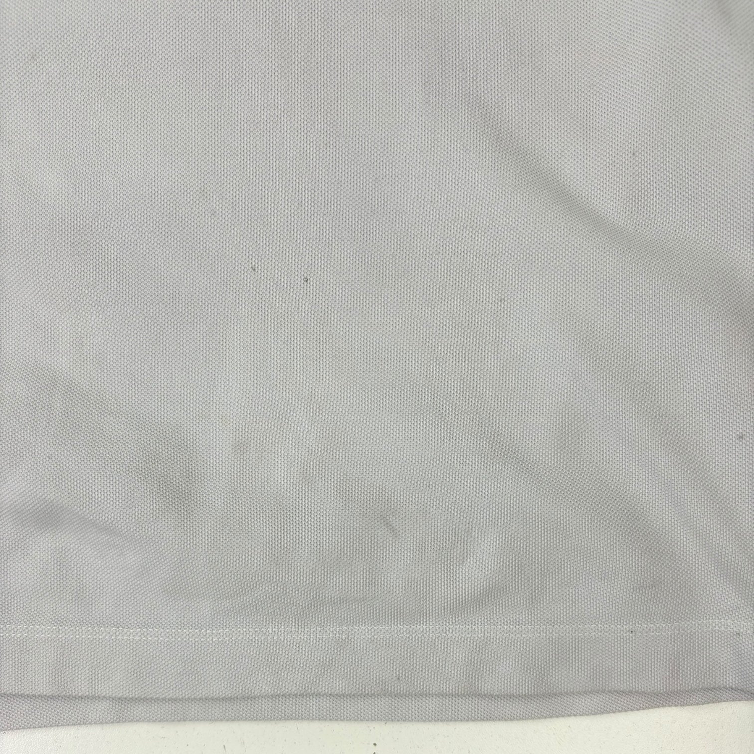 Stone Island Logo Appliqué Pique Polo T-Shirt White