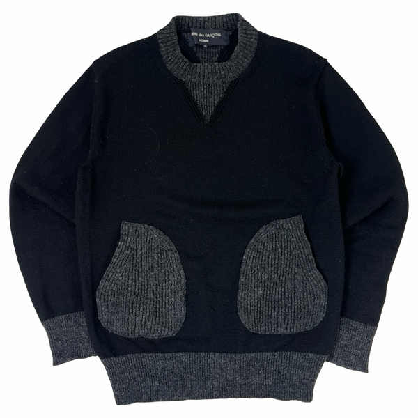 Comme Des Garçon Homme Heavy Gauge Knit Sweater Black