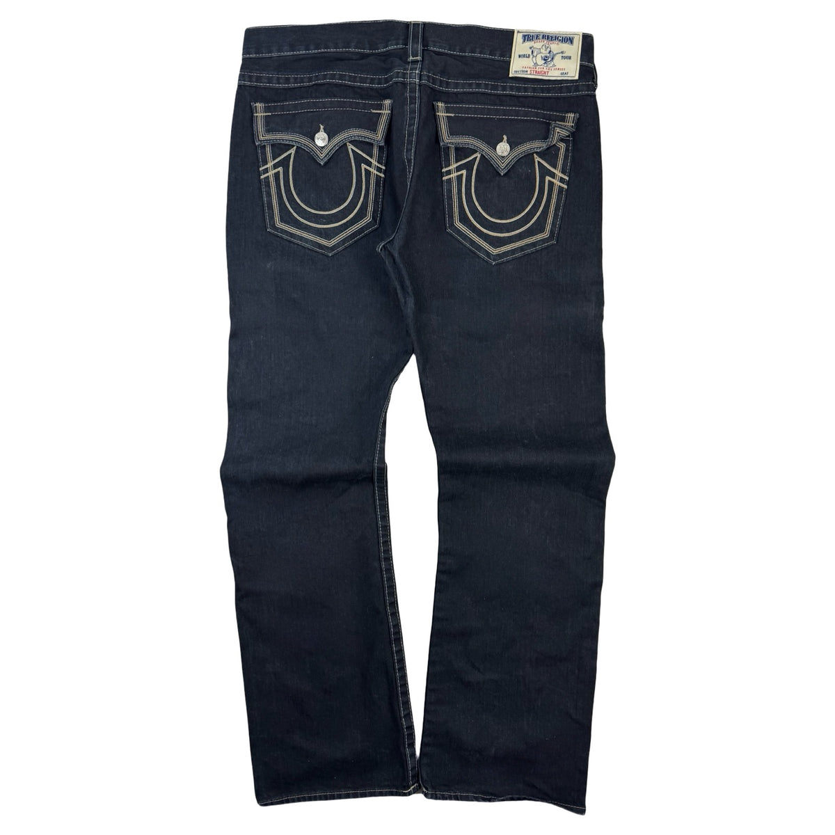 Vintage True Religion Contrast Stitch Bottoms Dark Wash