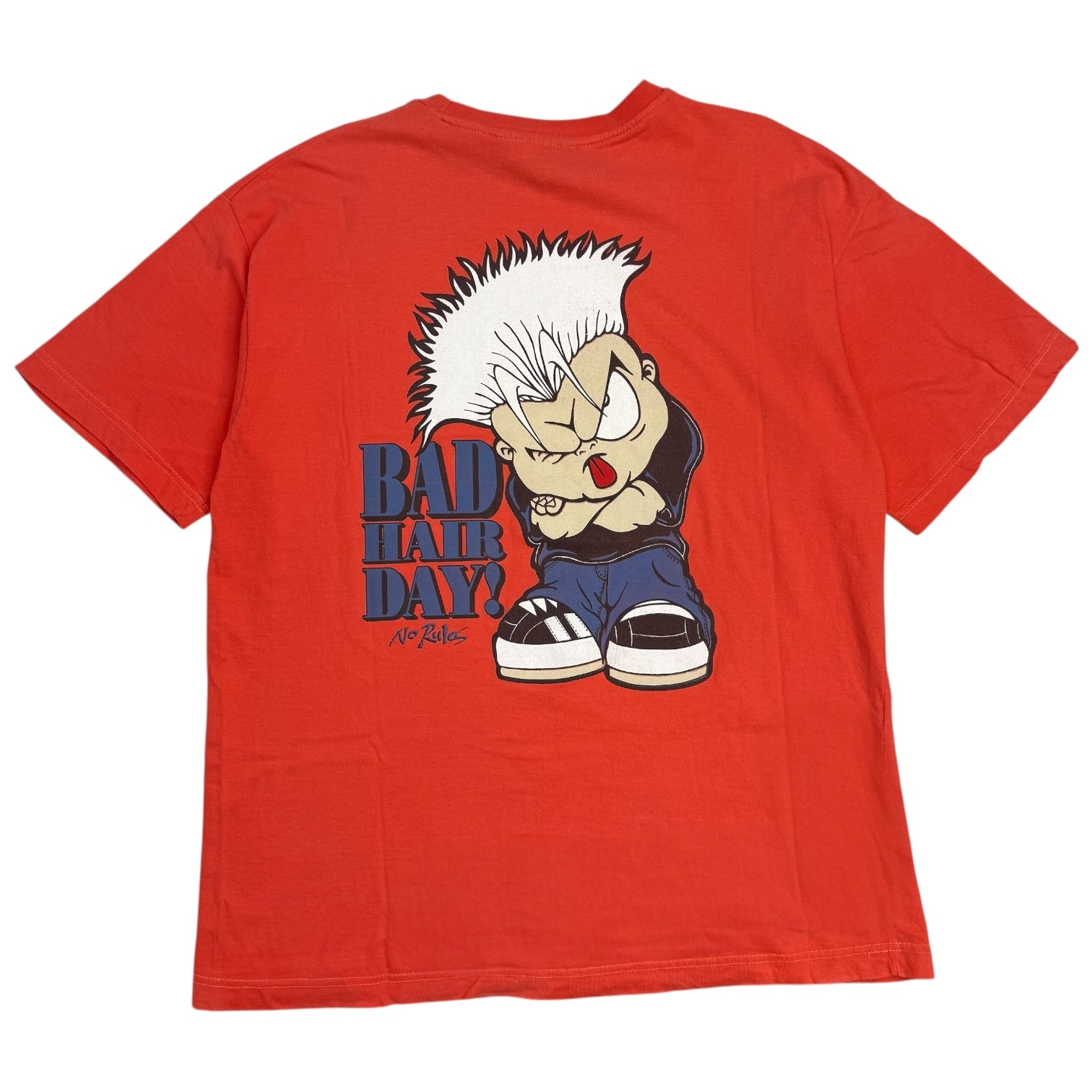 Vintage No Rules Bad Hair Day Tee Red