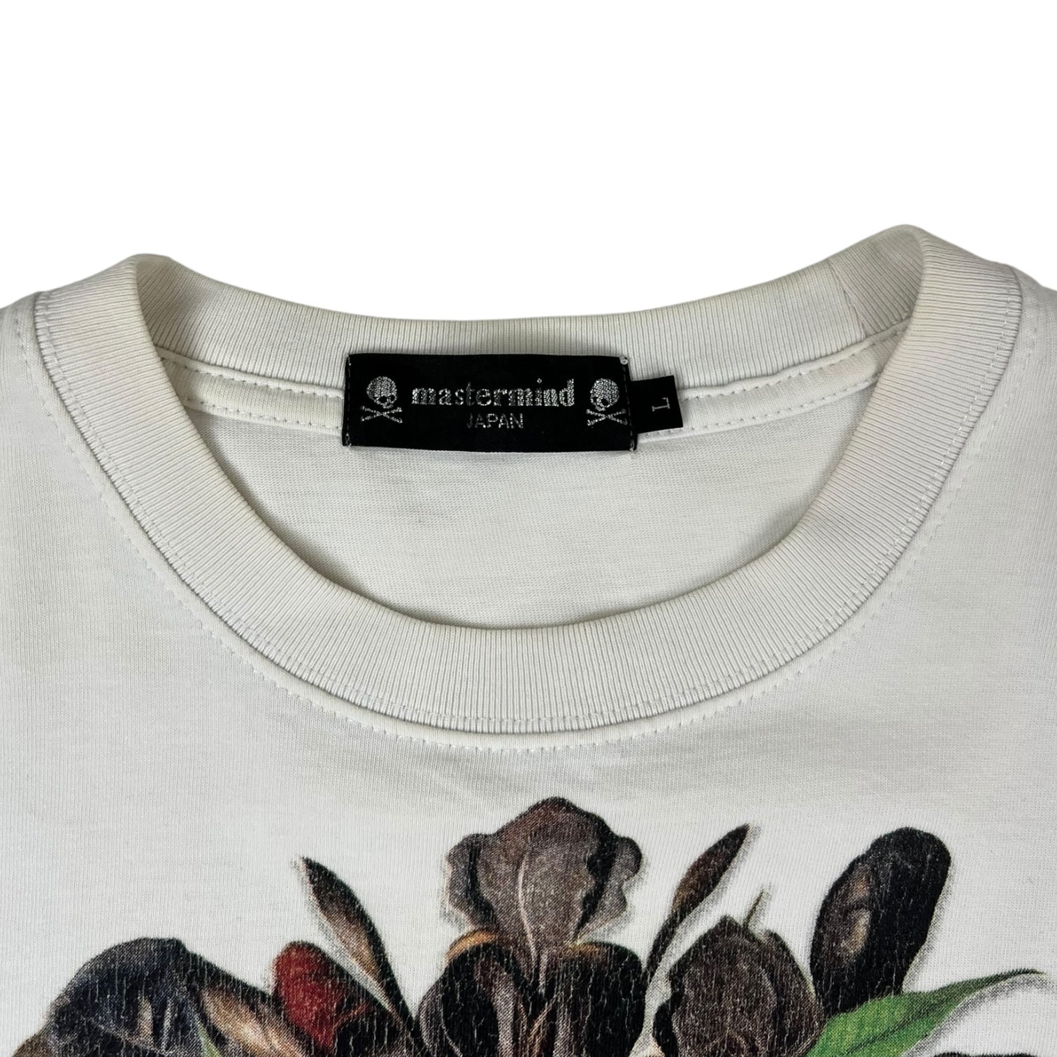 Mastermind Japan Floral Skull T-Shirt White