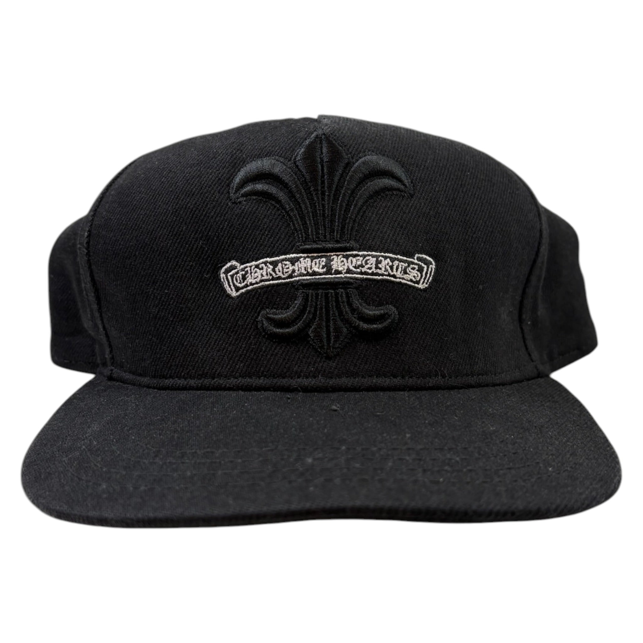 Chrome Hearts Fleur Scroll Logo Hat Black