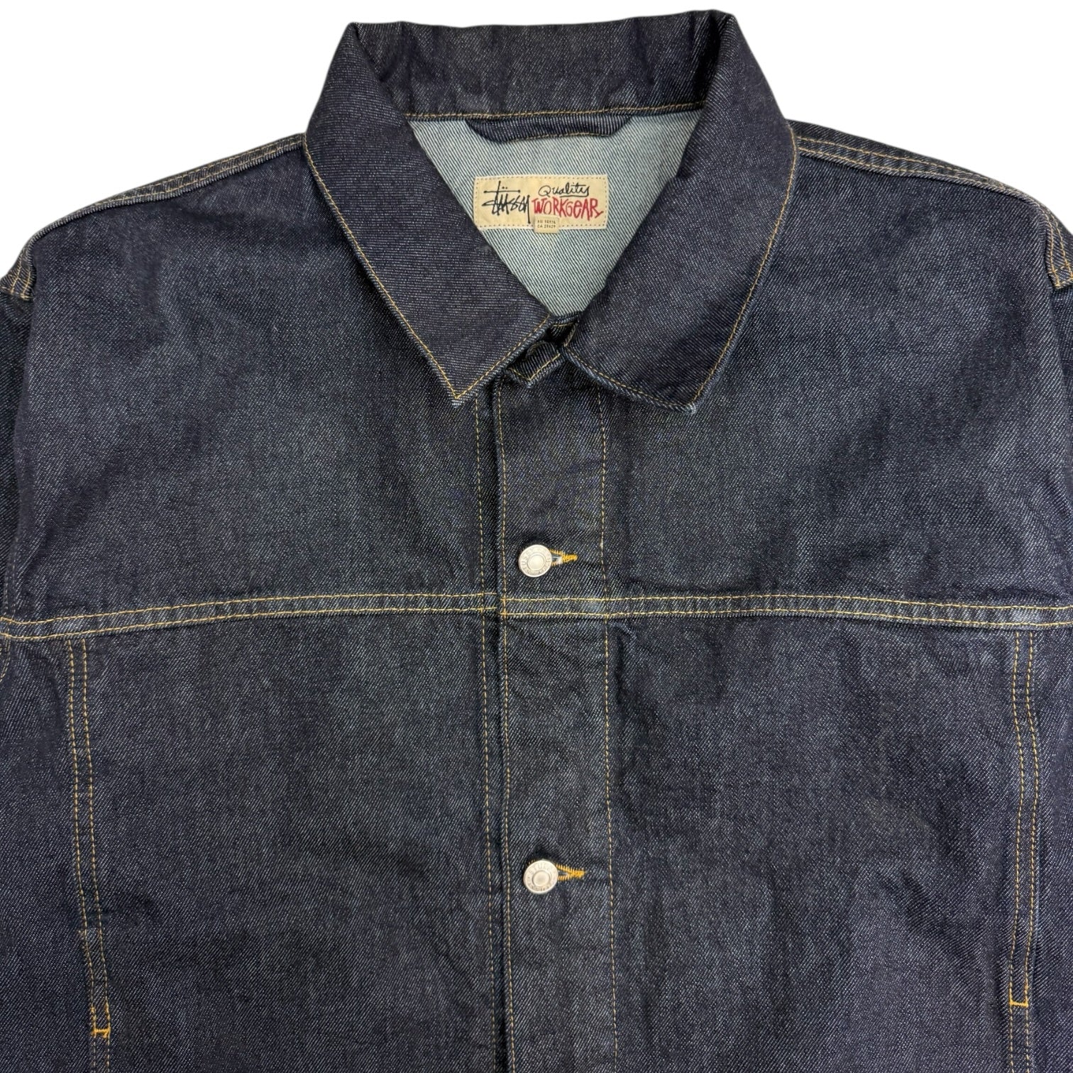 Stussy Trucker Denim Jacket Rinsed Indigo