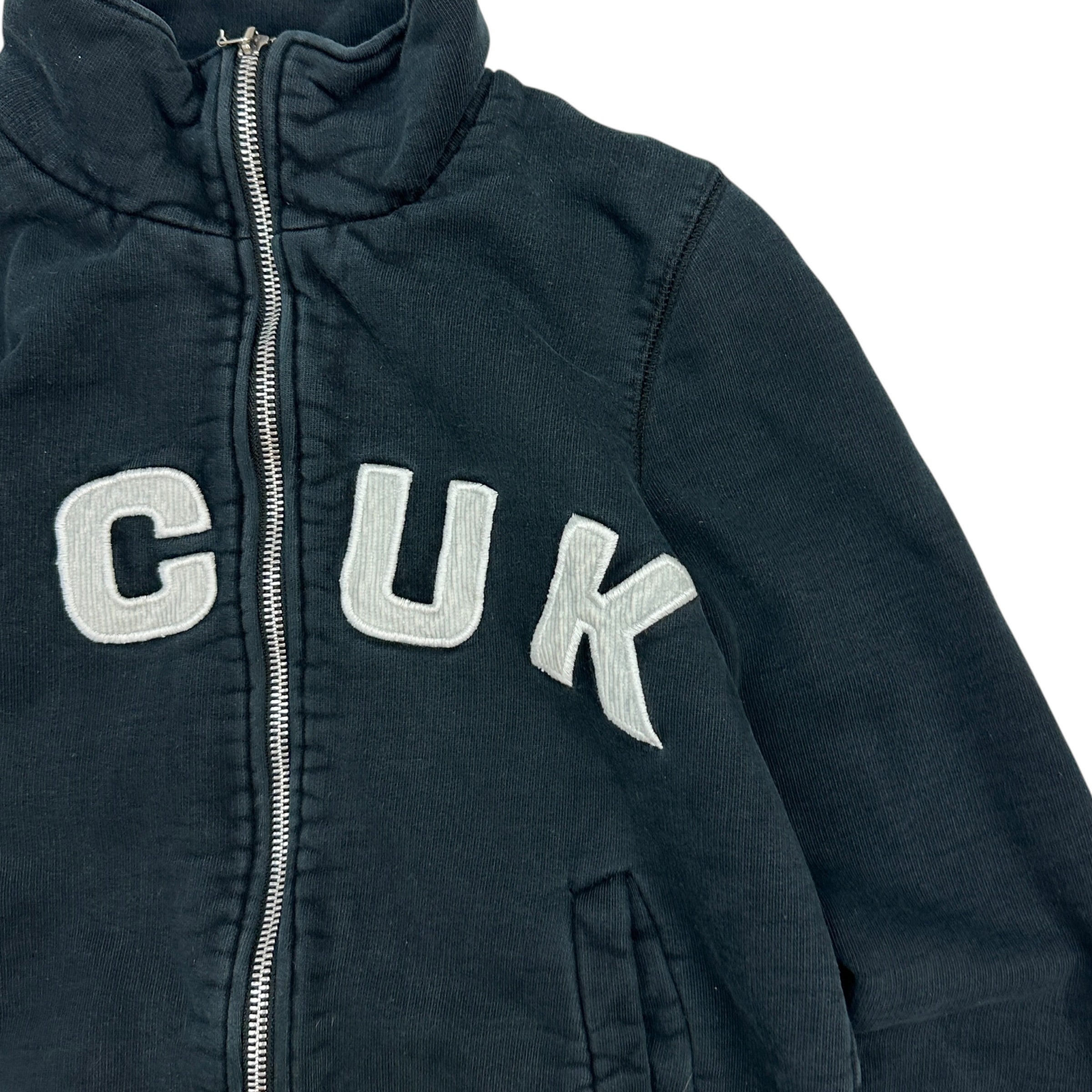 (W) Vintage Y2K French Connection Zip Up Sweater Black