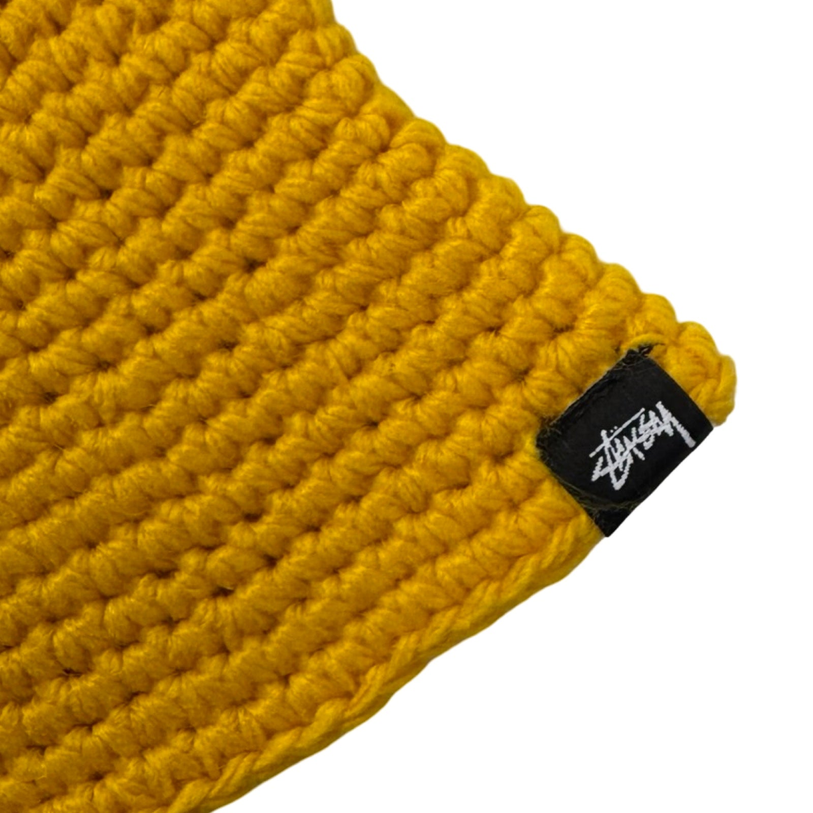 Stussy Swirly S Knit Bucket Hat Yellow