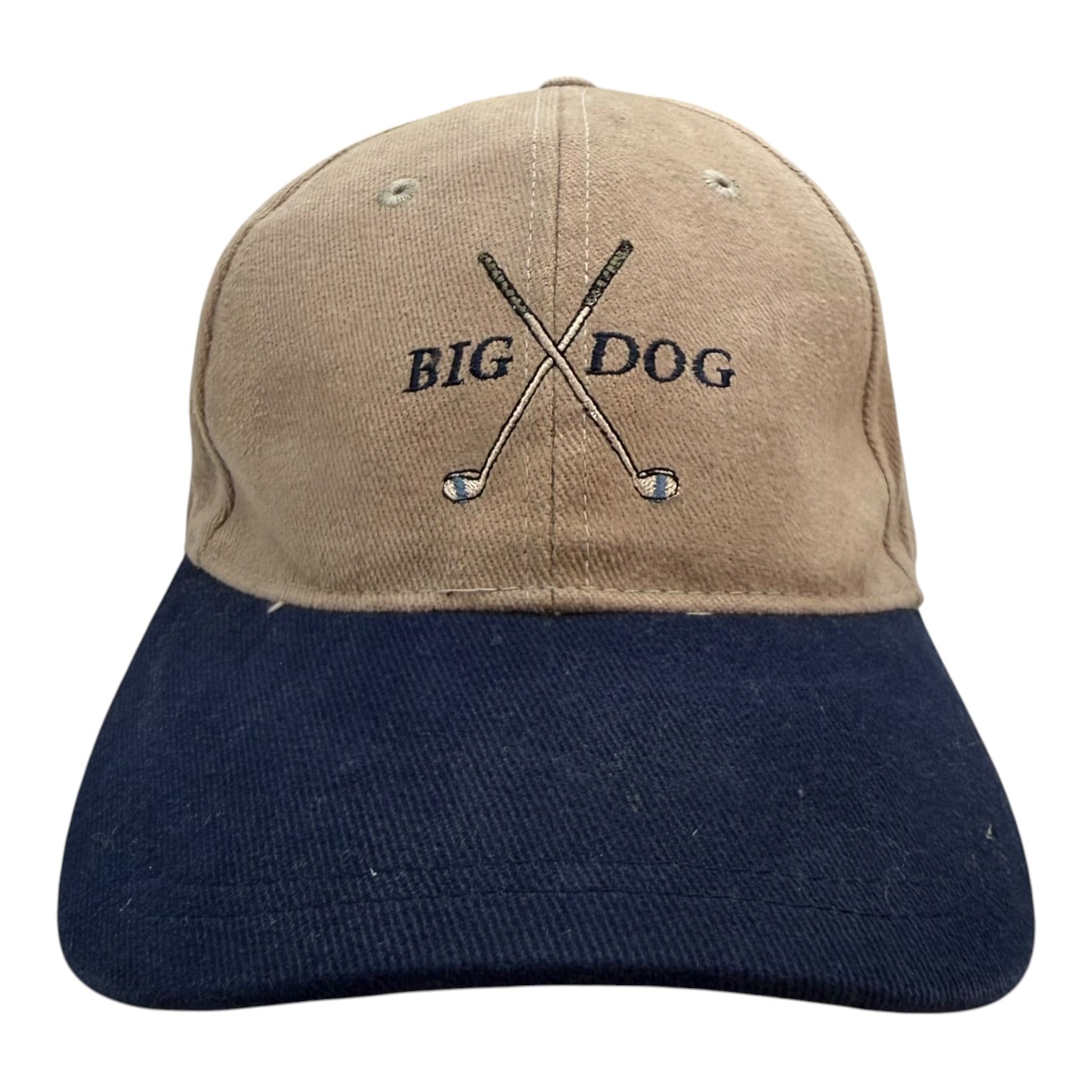 Vintage Big Dogs Golf Hat Blue/Beige
