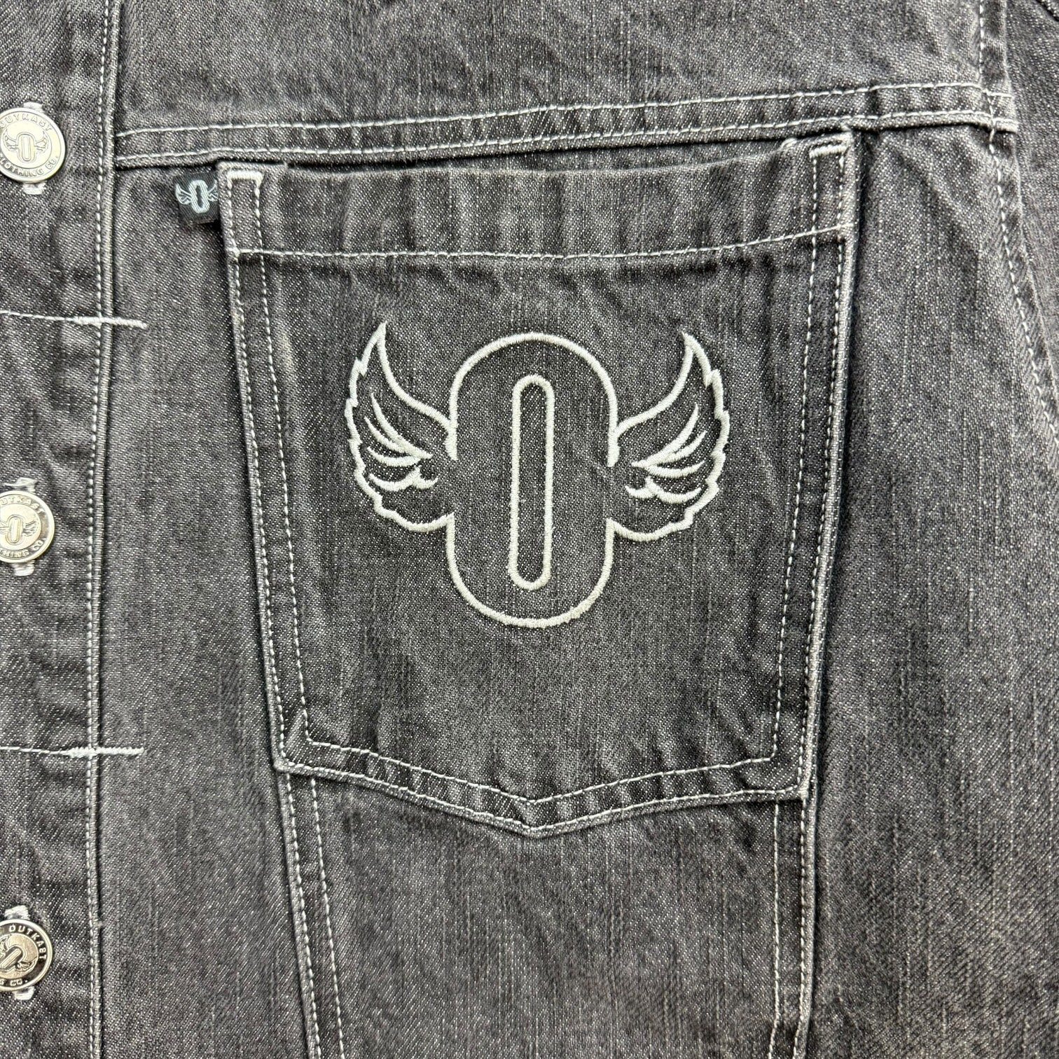 Vintage Y2K Outkast Clothing Denim Jacket Black