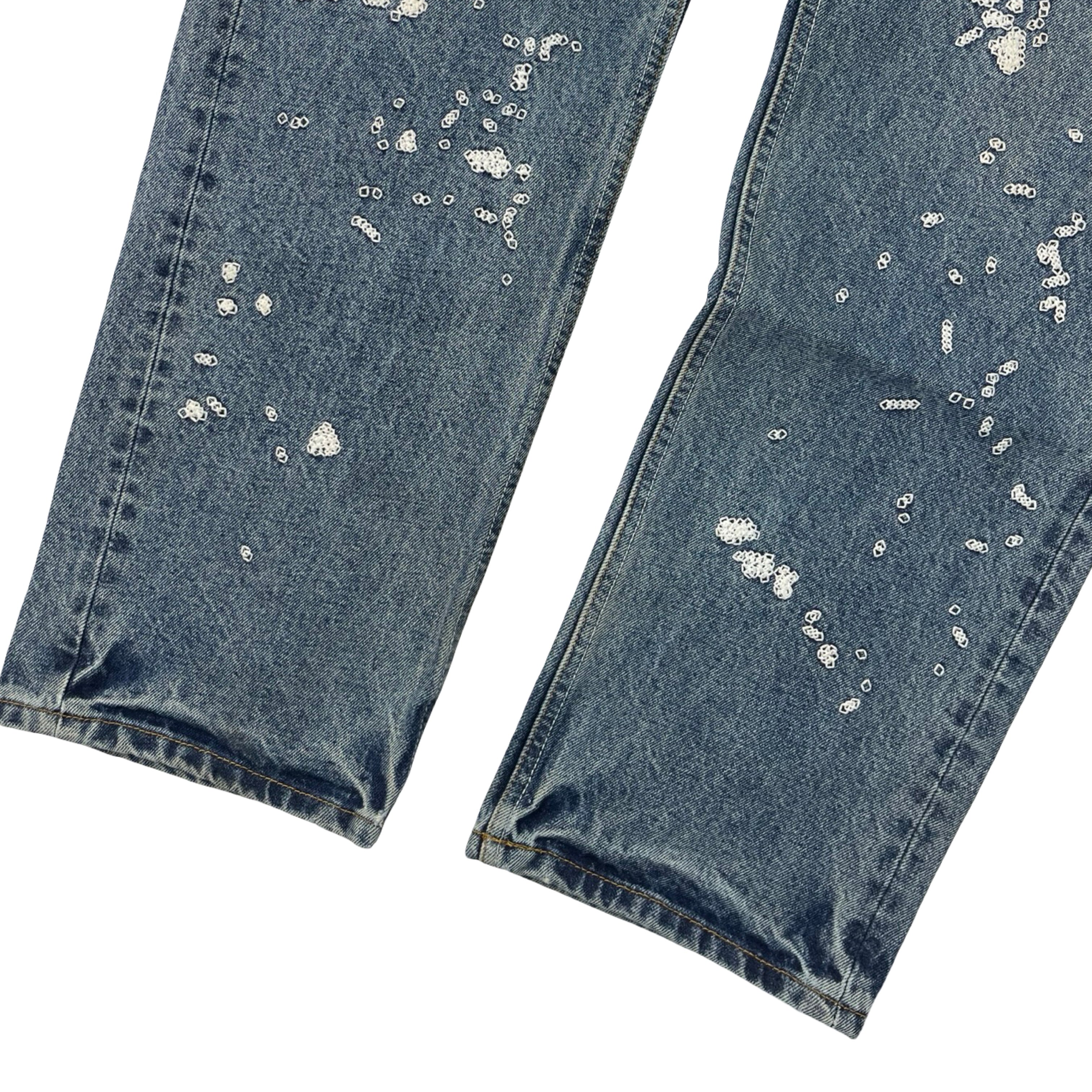 Fugazi Chain Splatter Denim Blue