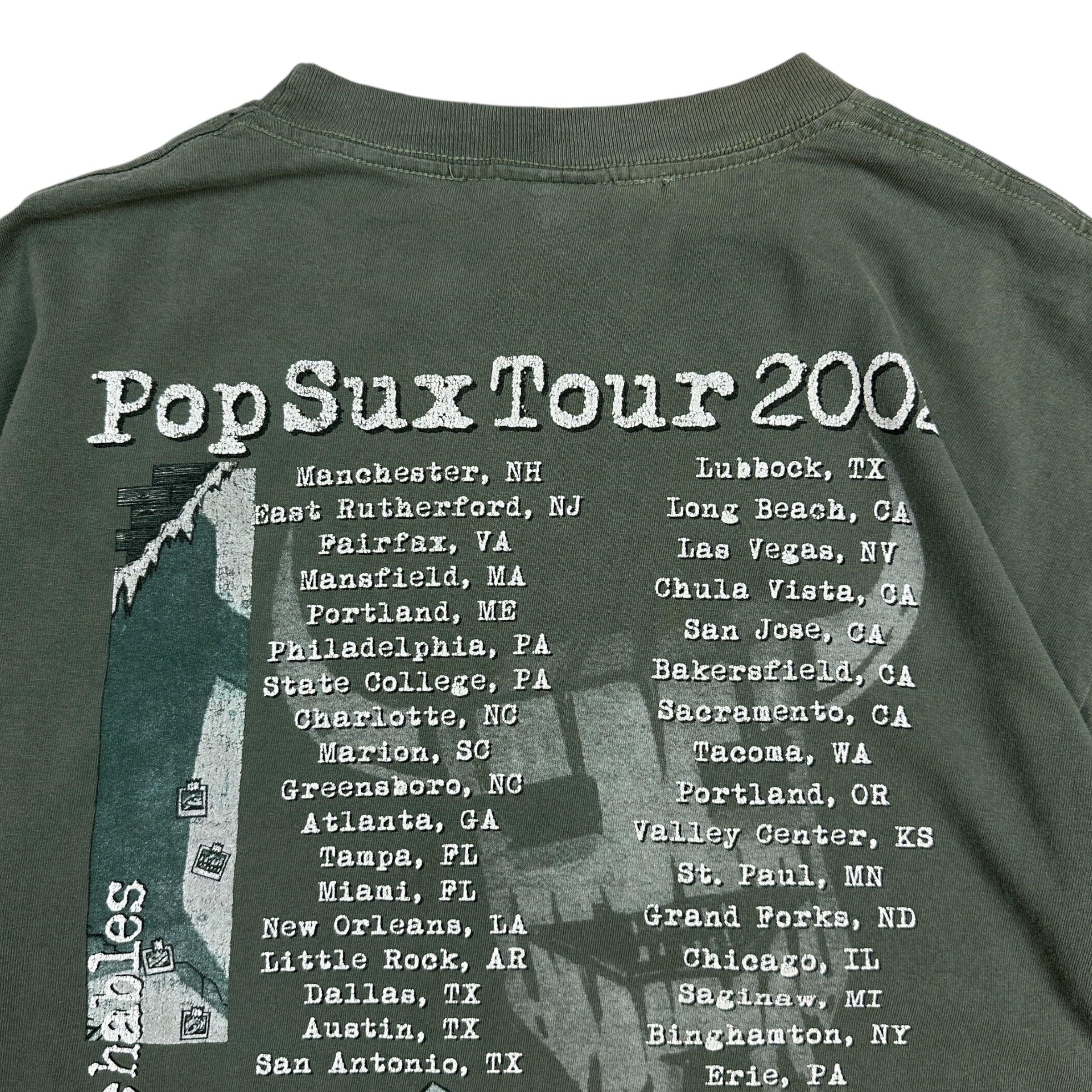 2002 Korn Untouchables Pop Sux Tour Tee Green