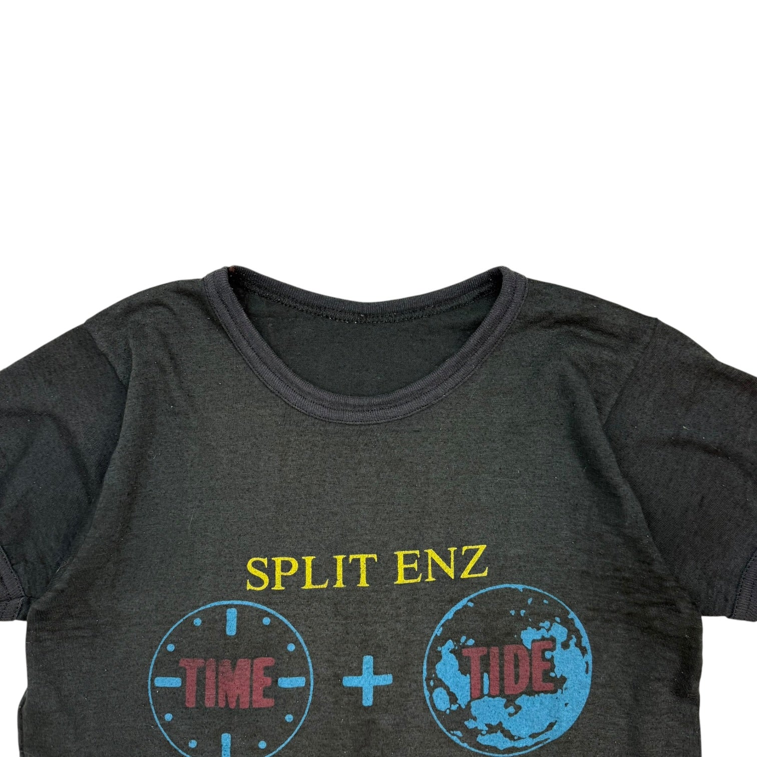 1982 Split Enz Tour ‘Frenz Of The Enz’ Ringer Tee Black