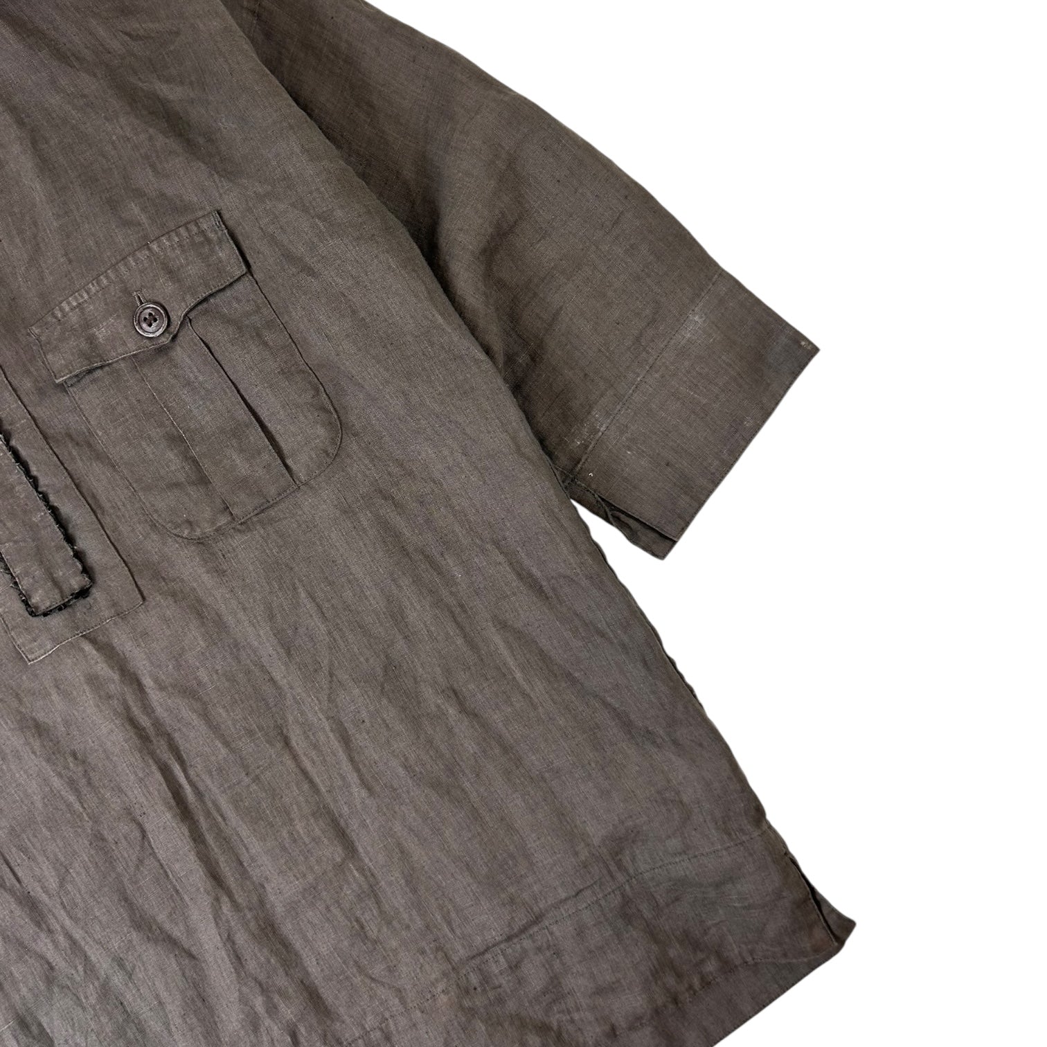 John Undercover Half-Sleeve Button Up Shirt Brown