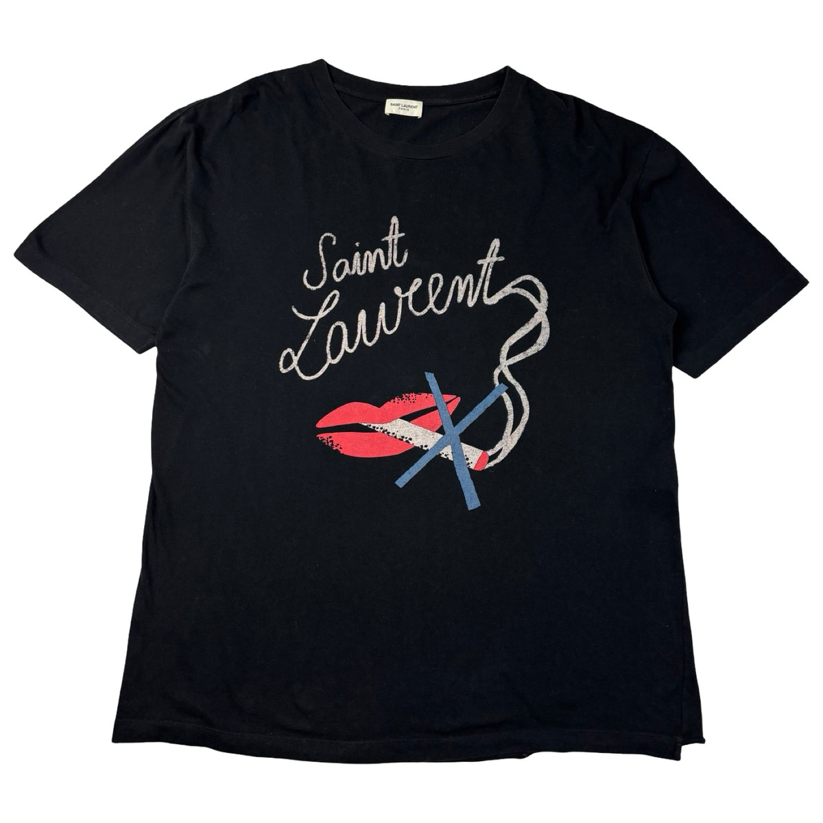 Saint Laurent “Smoking Kills” Tee Black