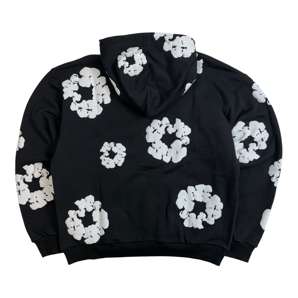 Denim Tears Cotton Wreath Zip-Up Hoodie Black