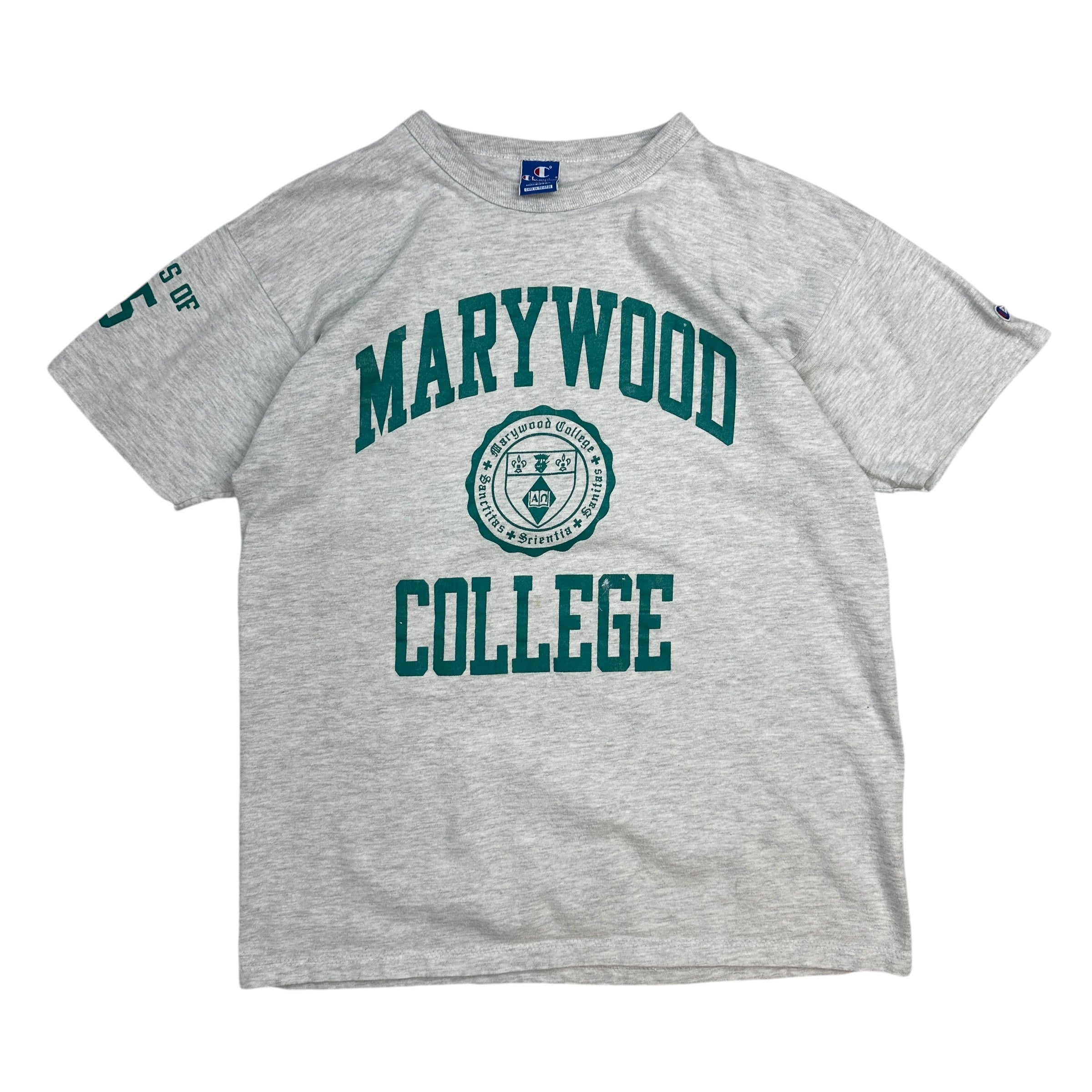 Vintage Marrywood College Champion Reverse Weave Tee Grey