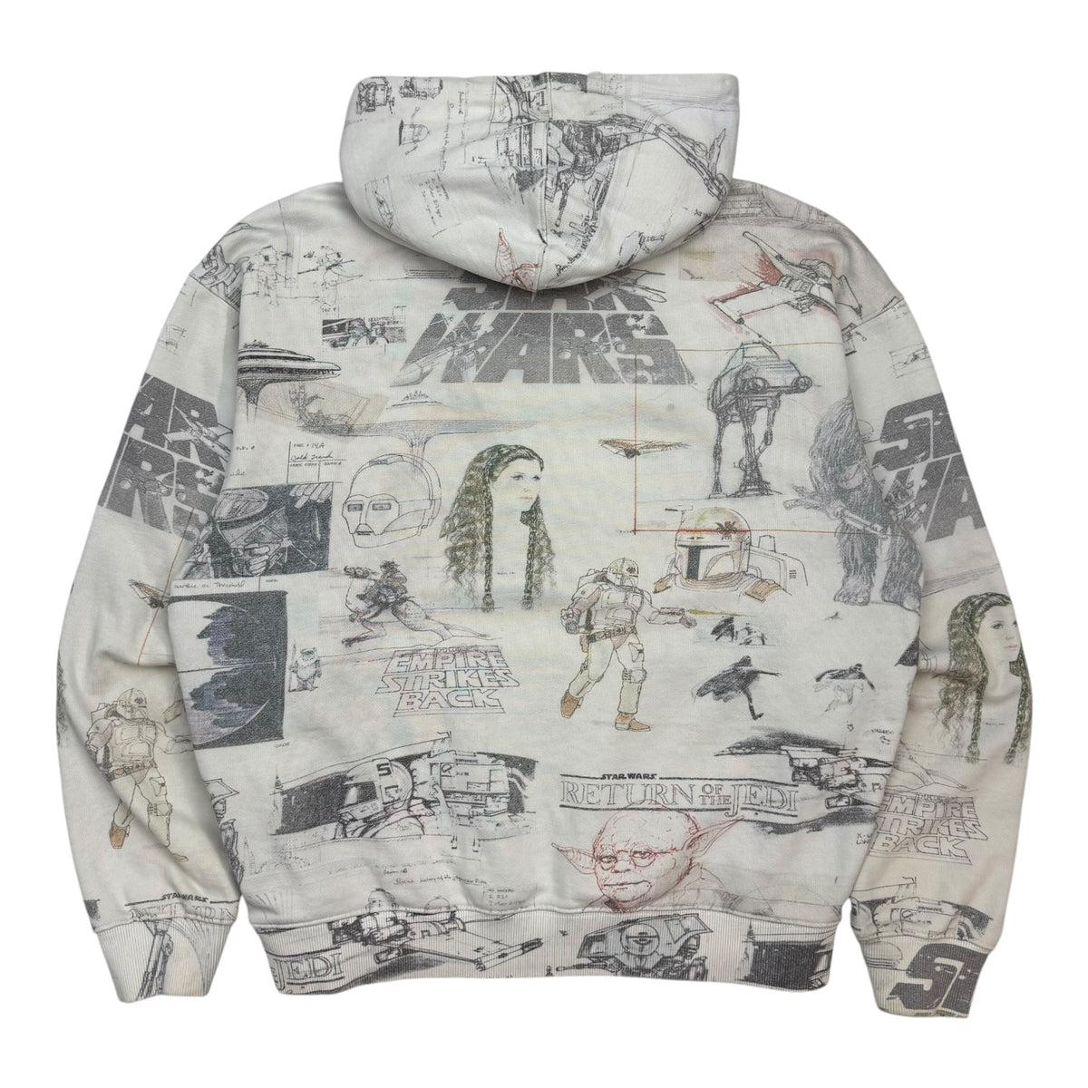 Kith x Star Wars Sketches Hoodie White