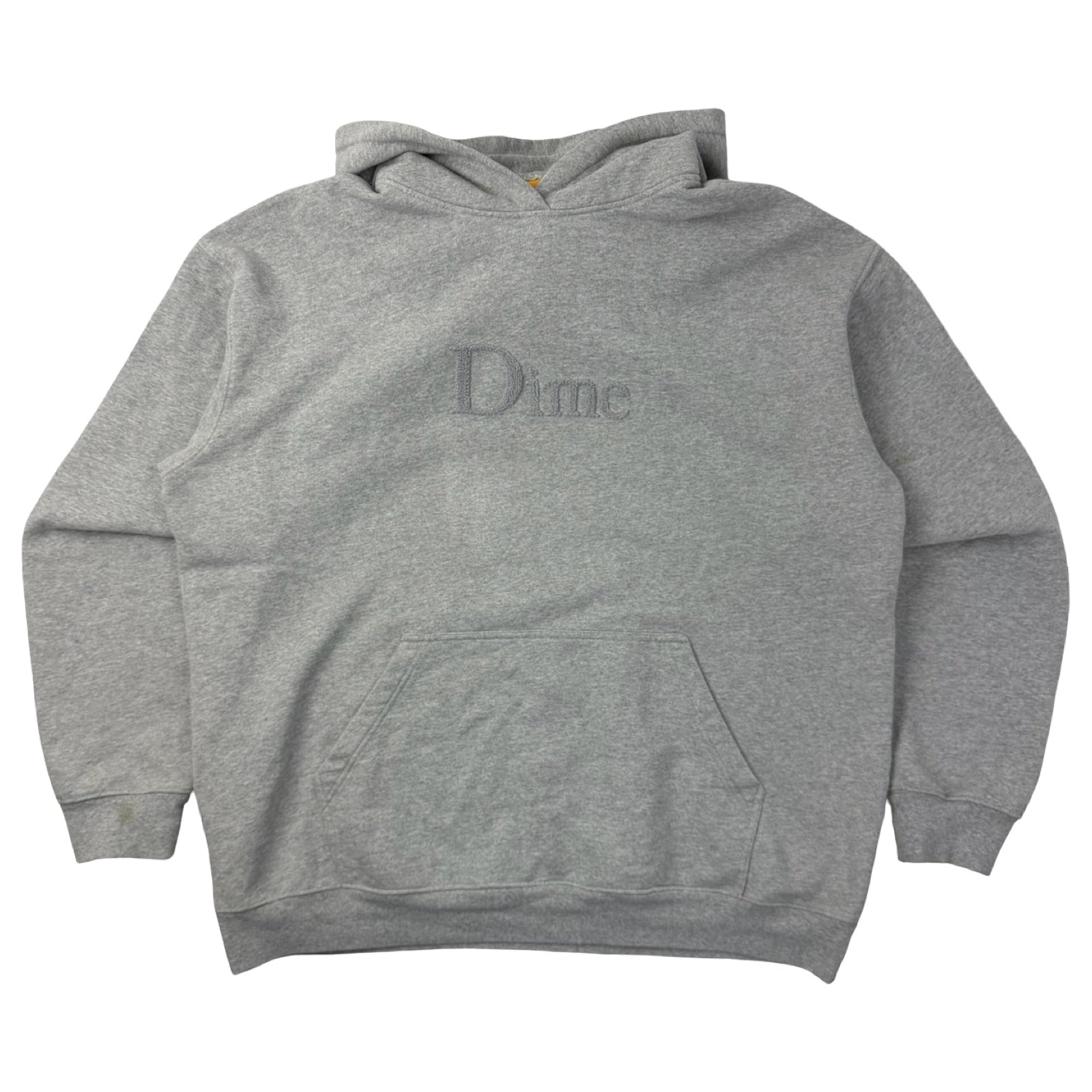 Dime Chenille Logo Hoodie Heather Grey