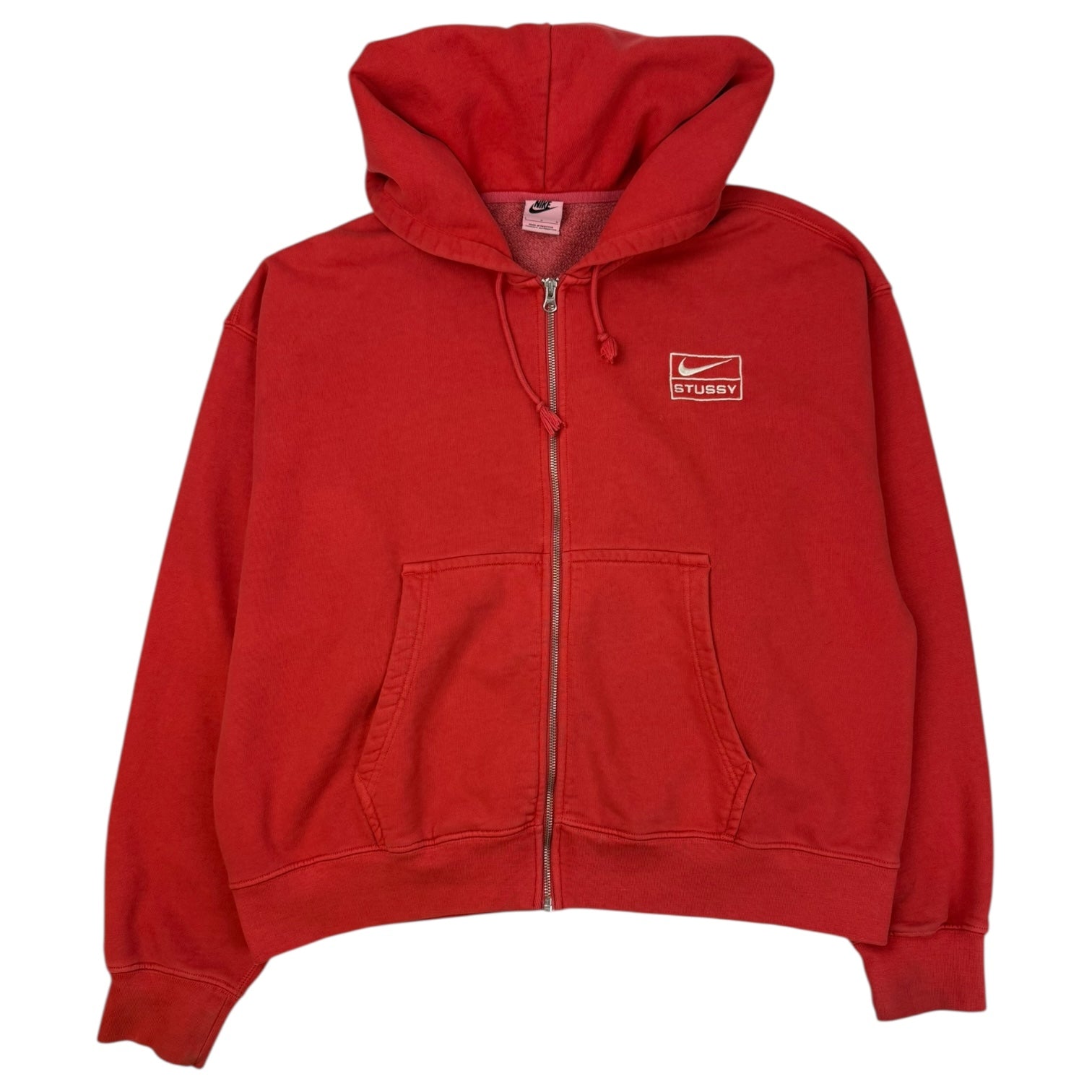 Nike x Stüssy Zip Up Hoodie Habanero Red