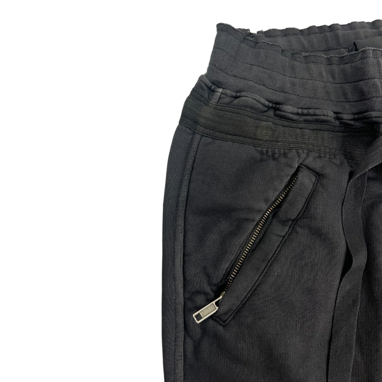Haider Ackermann Perth Biker Sweatpants Distressed Black