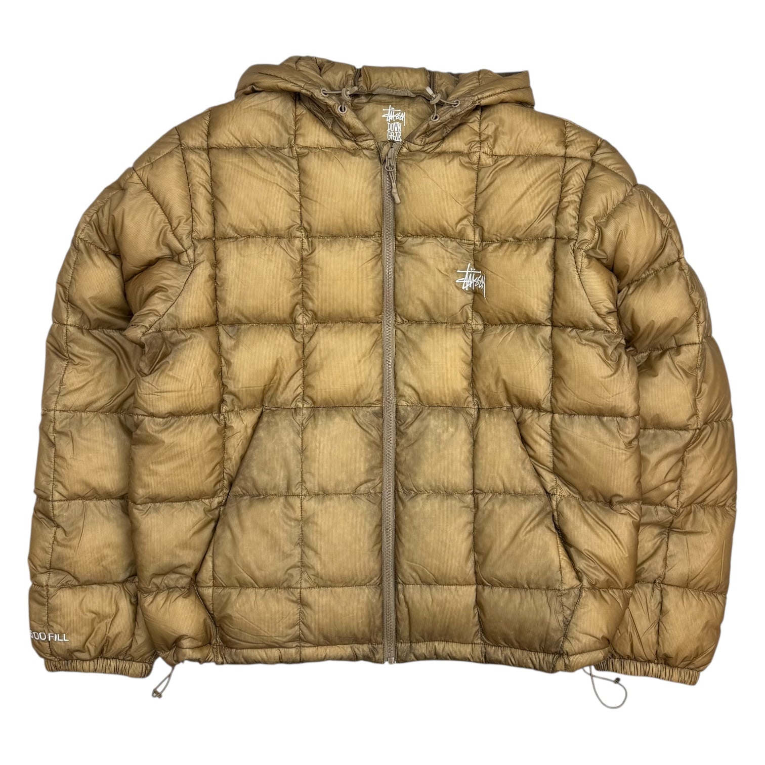 Stussy Midweight Hooded Puffer Jacket Khaki