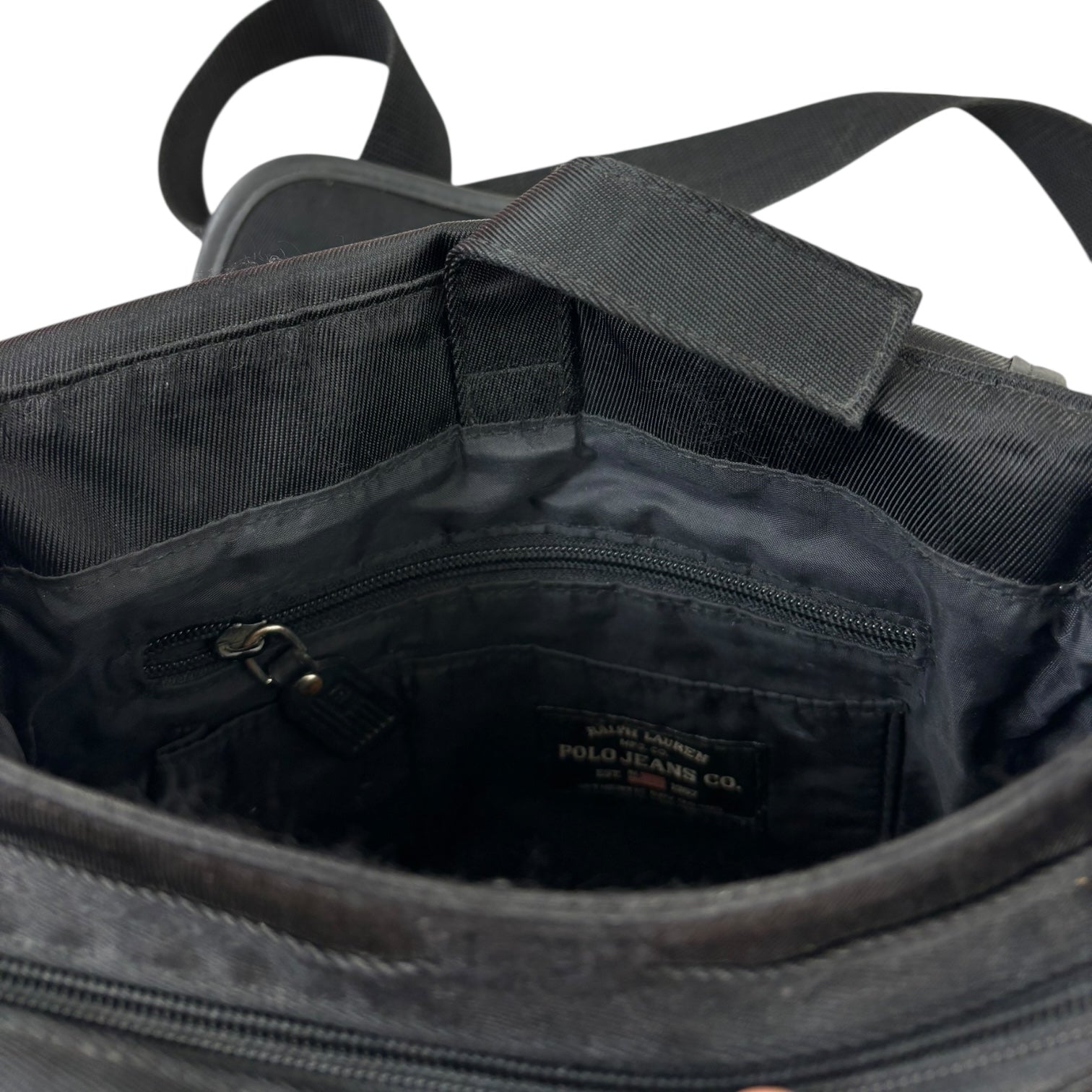 Vintage Ralph Lauren Polo Jeans Co Crossbody Latch Bag Black
