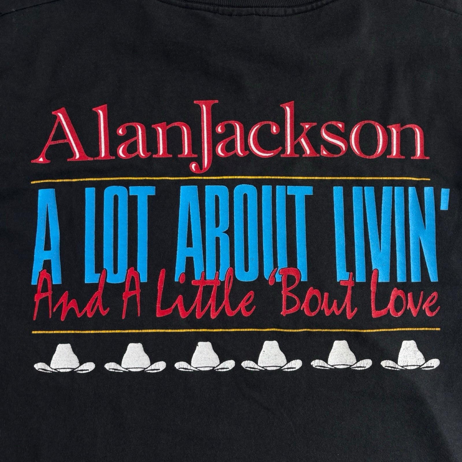 1991 Alan Jackson A Lot About Livin’ T-Shirt Black
