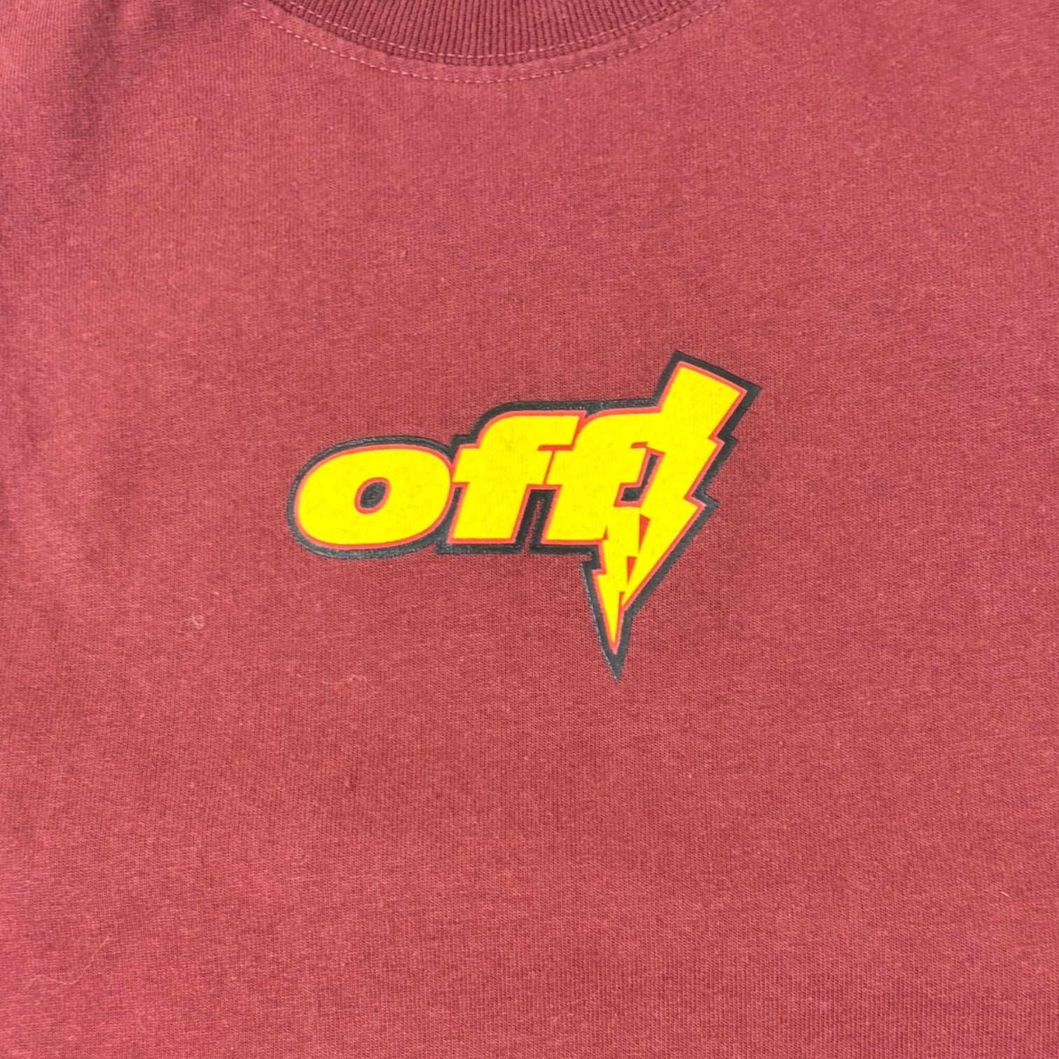 Off-White Thunder Stable T-Shirt Maroon