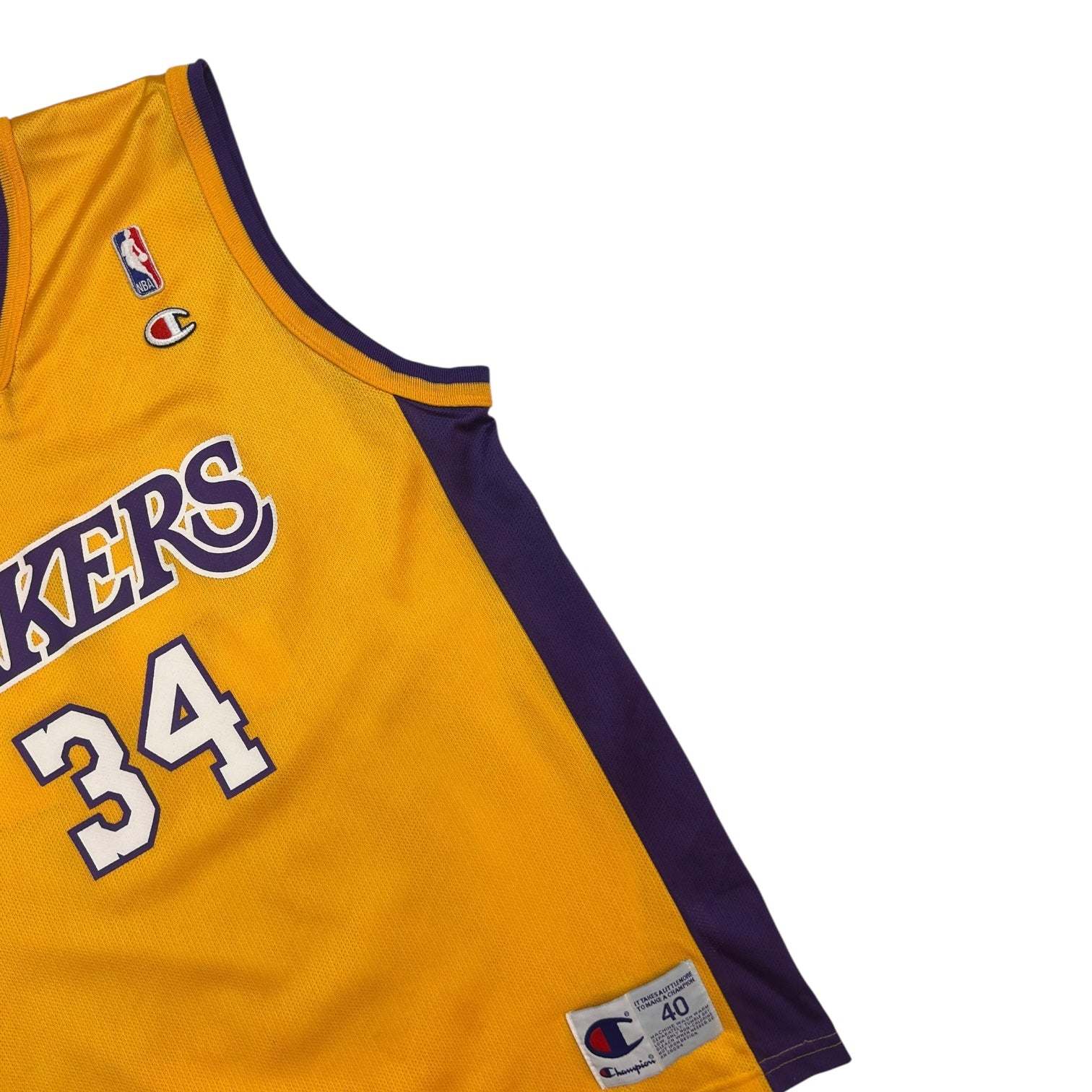 Vintage Champion Shaquille O’Neal Los Angeles Lakers Home Jersey Yellow/Purple