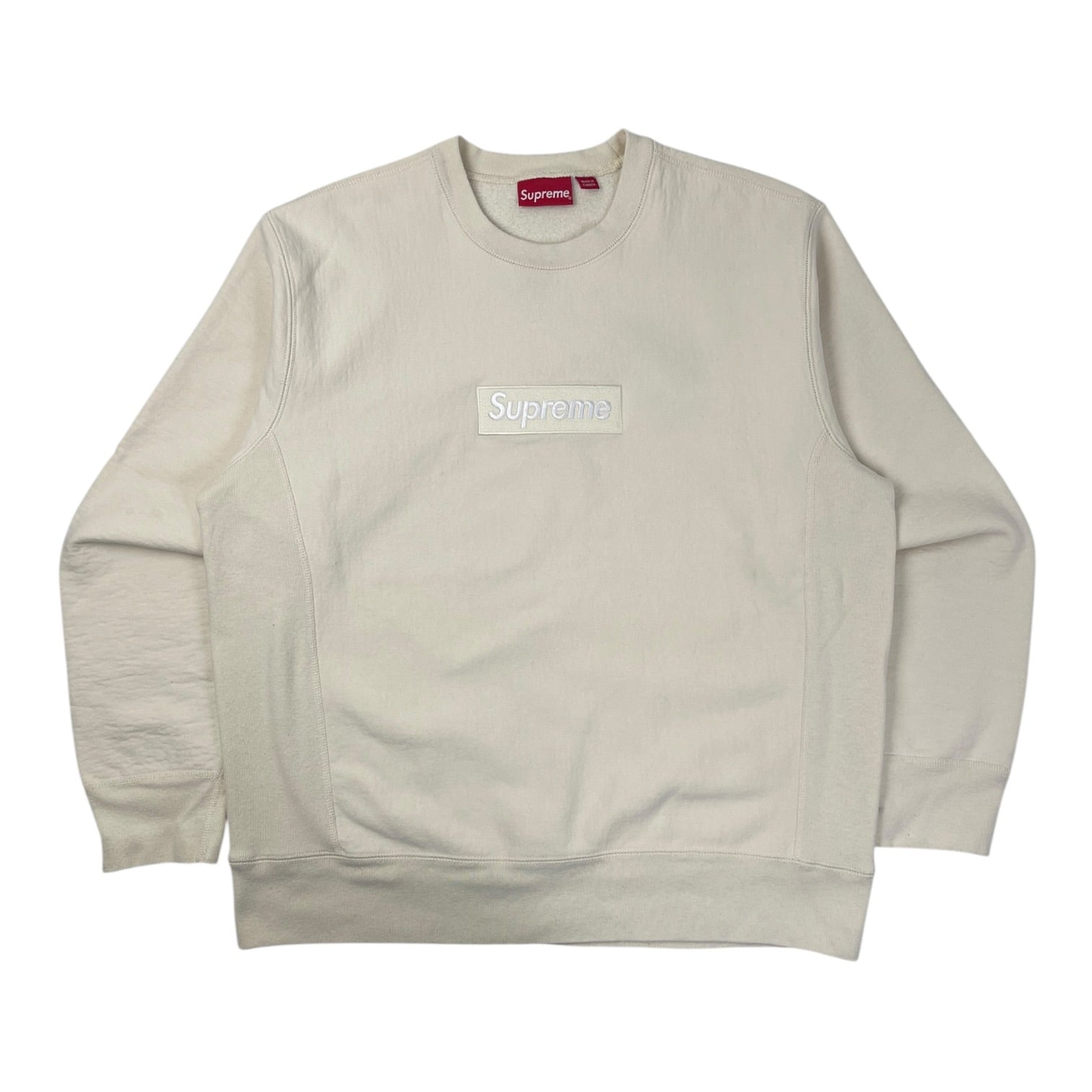 Supreme Box Logo Crewneck Natural (FW18)