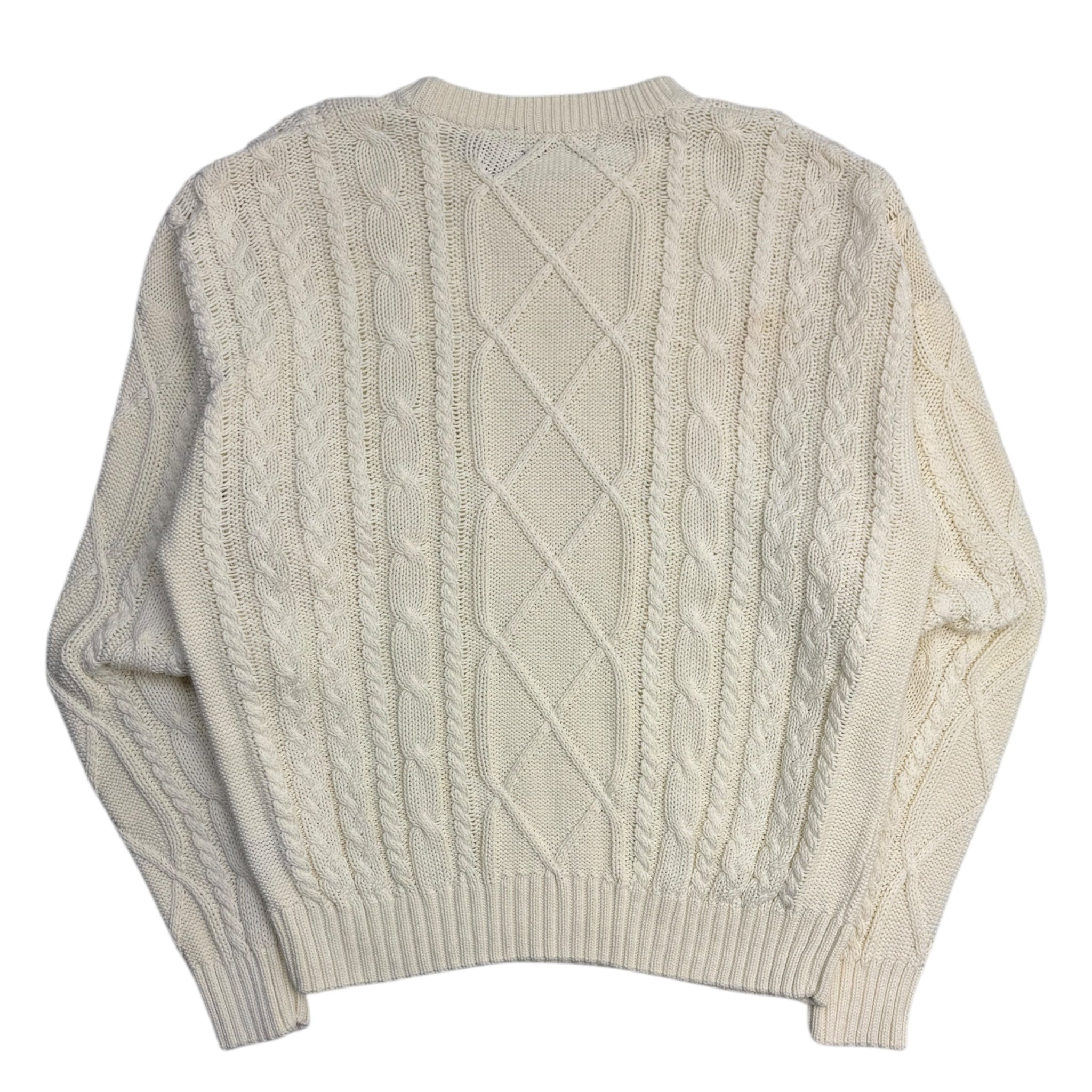 Vintage Eddie Bauer Cable Knit Angel White