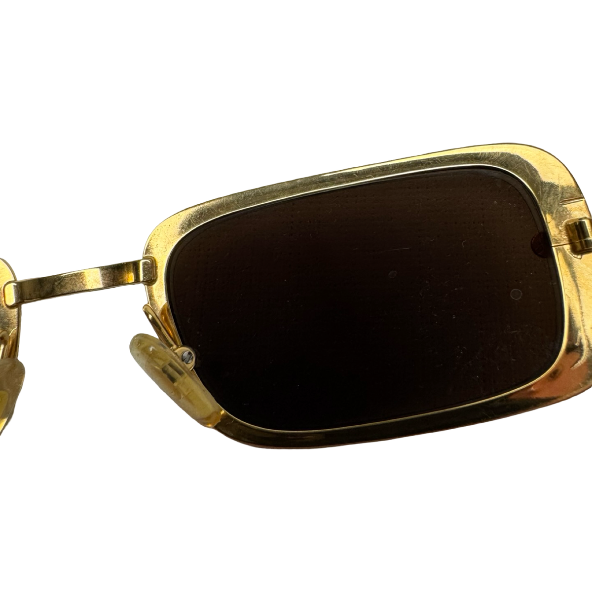 Vintage Christian Dior Eva Quilted Gold Plate Frame 42V Sunglasses