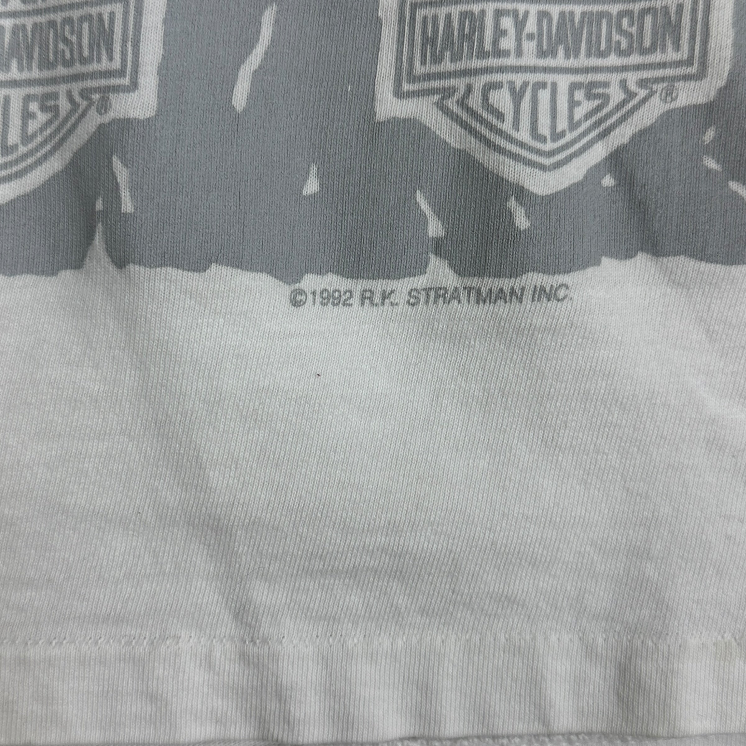 1992 Harley Davidson of Edmonton AOP Tee White