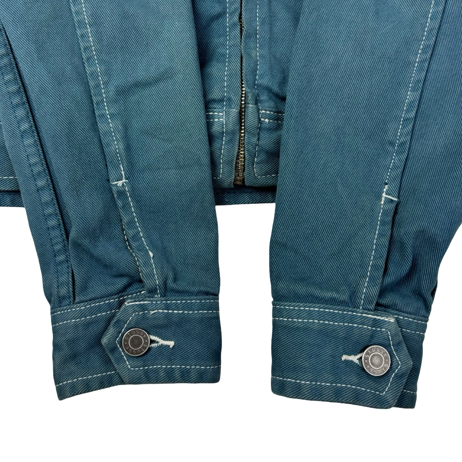 Stussy Overdyed Garage Contrast Stitch Jacket Teal