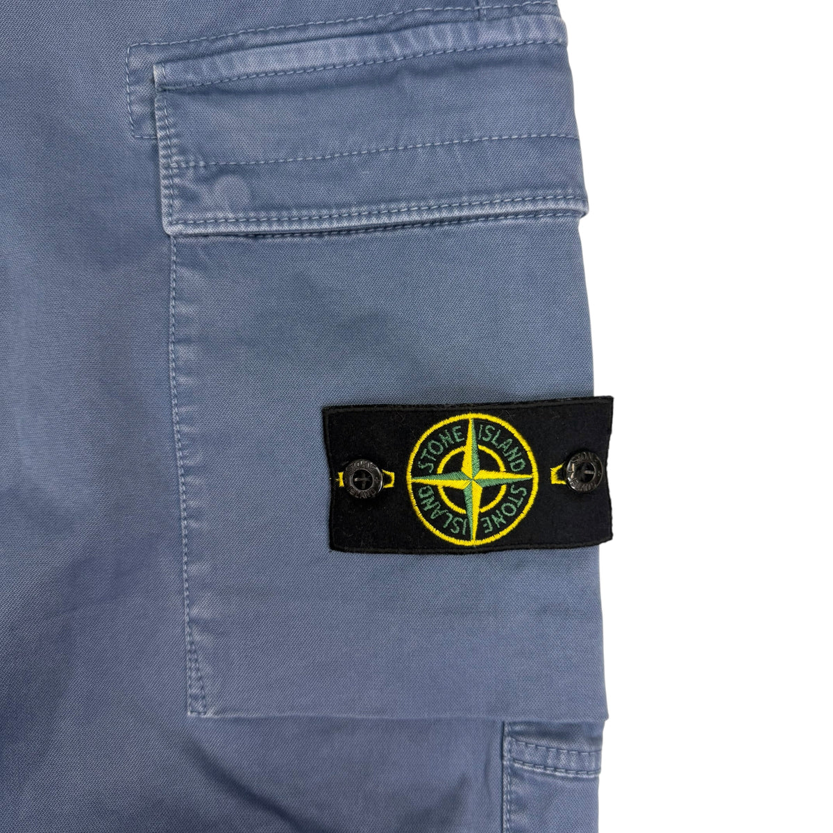 Stone Island Stretch Cotton Cargo Pants Blue