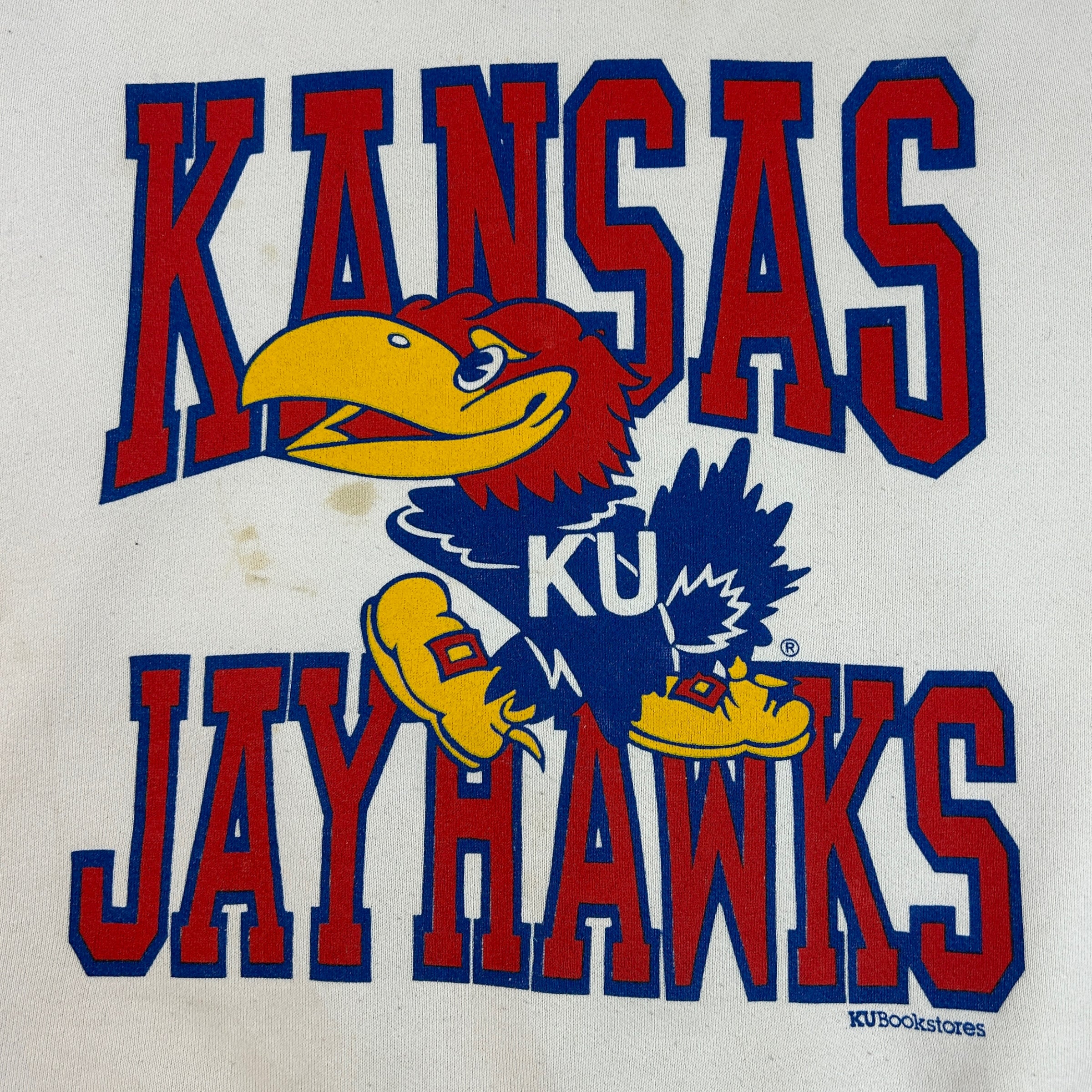Vintage Kansas Jayhawks Crewneck White