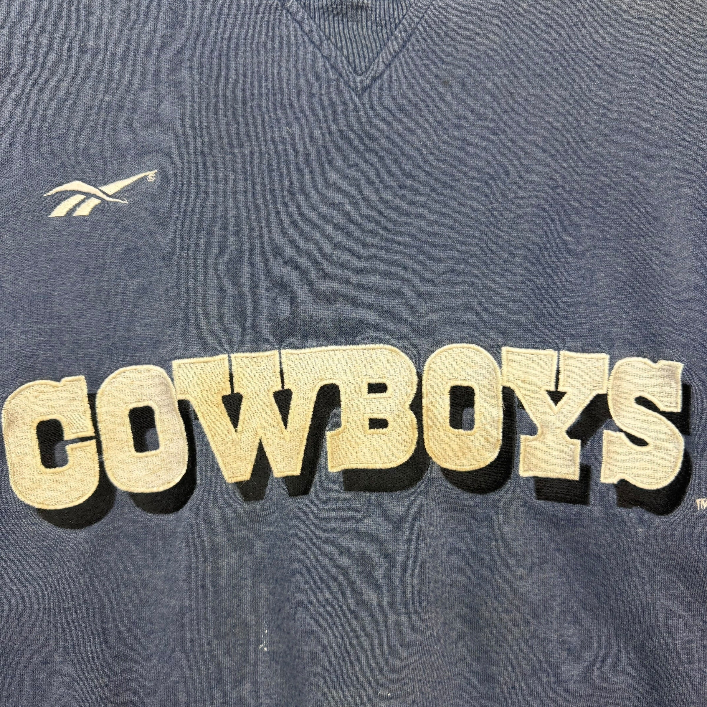 Vintage Reebok Dallas Cowboys Crewneck Navy Blue
