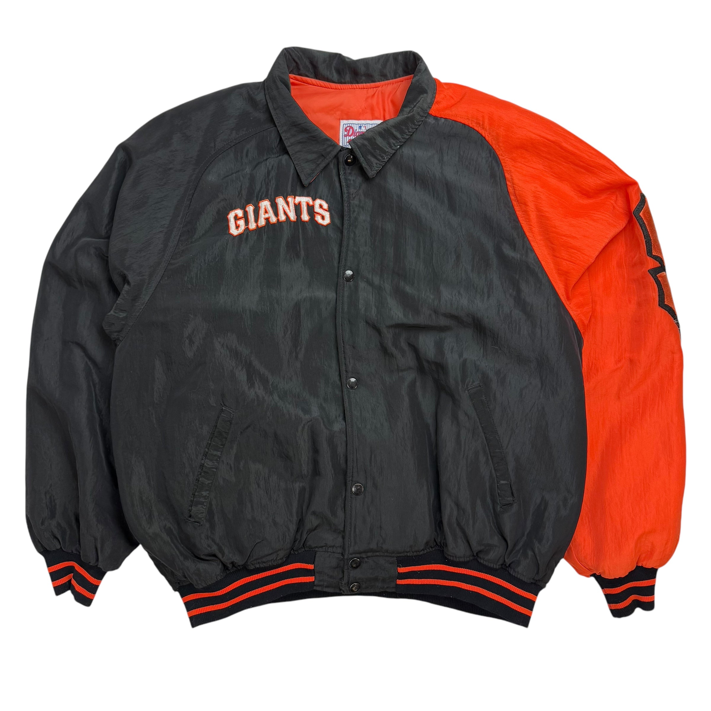 Vintage Starter Diamond Collection San Francisco Giants Bomber Jacket Black/Orange