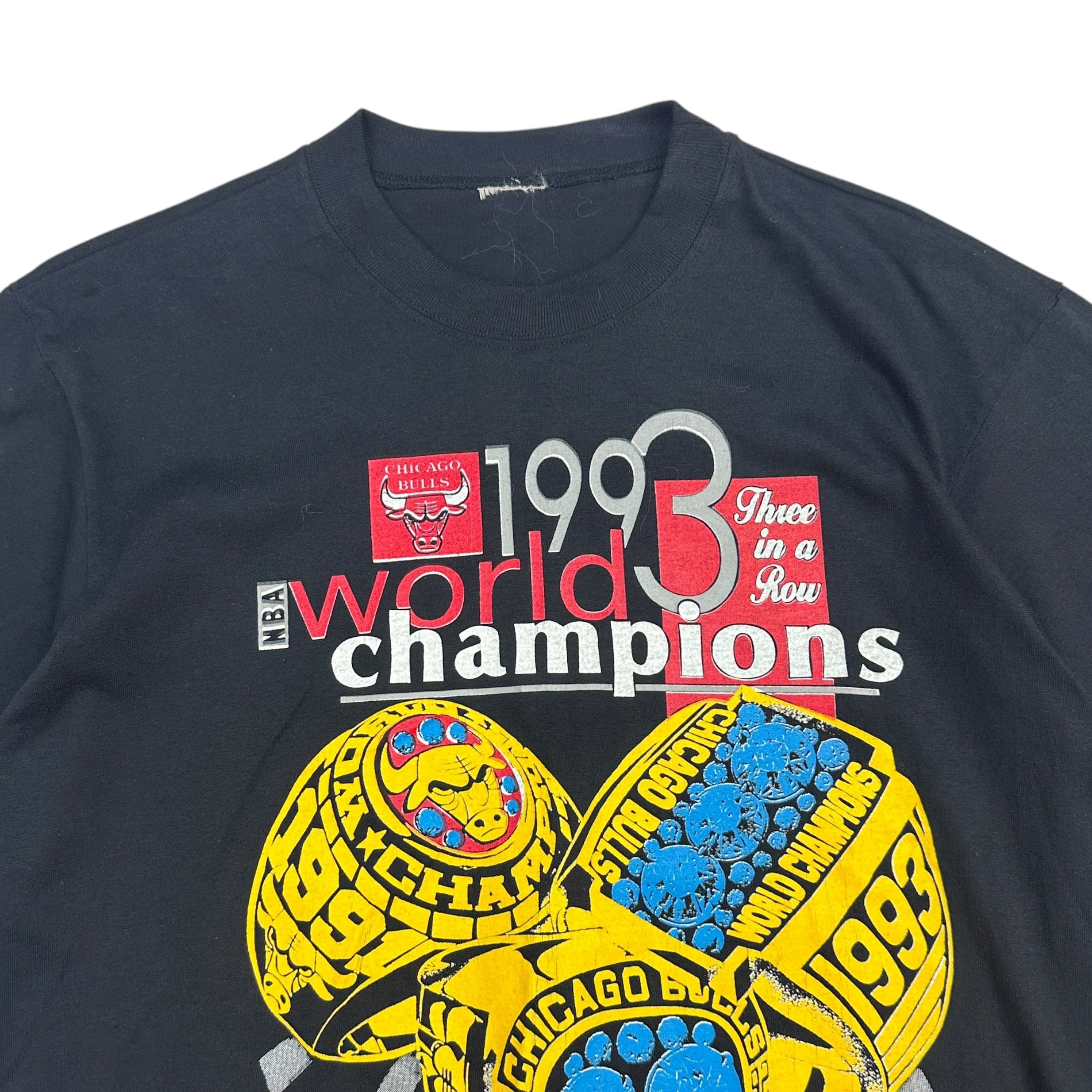 Vintage 1993 Chicago Bulls 3Peat Tee Black