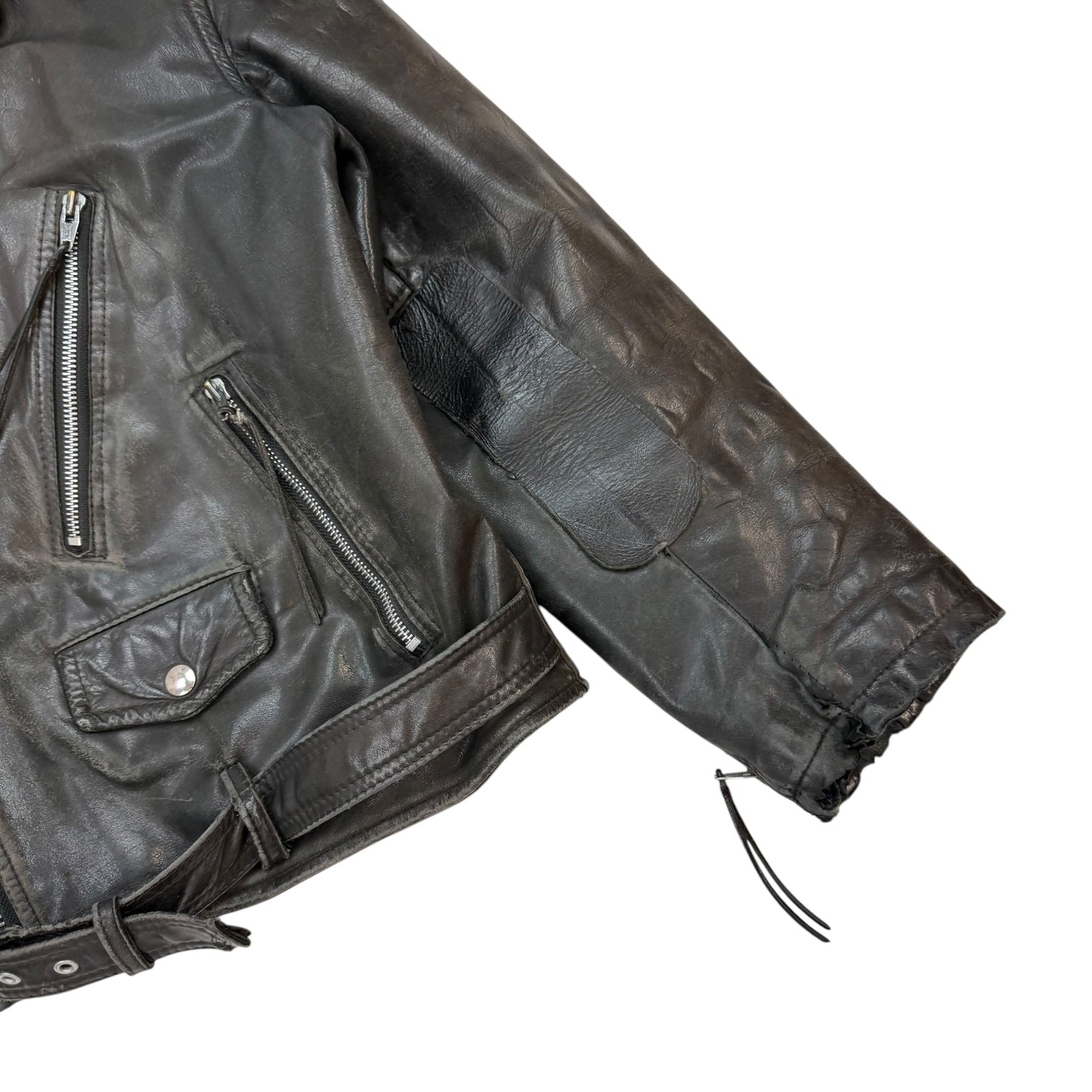 Vintage Moto Leather Jacket Black