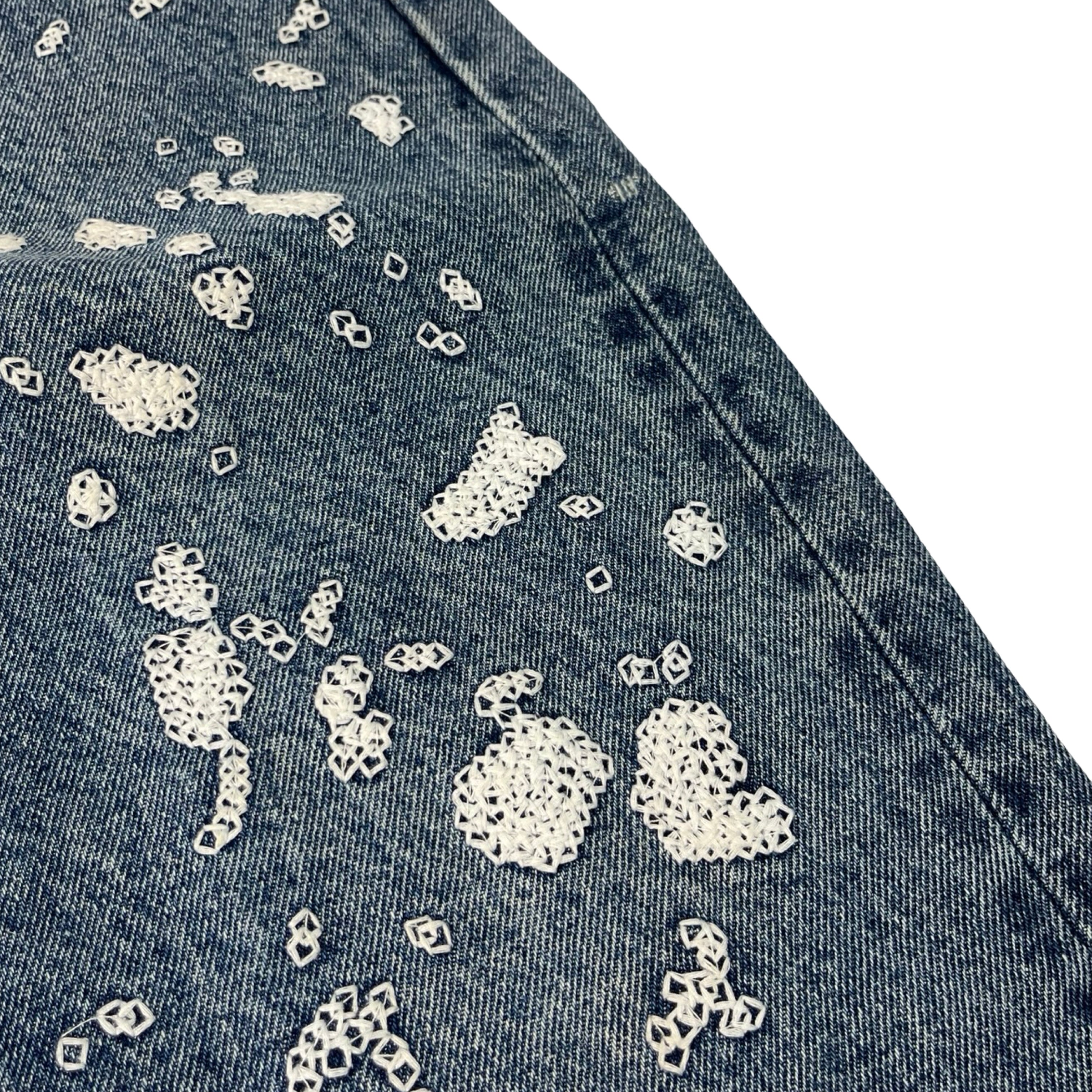 Fugazi Chain Splatter Denim Blue