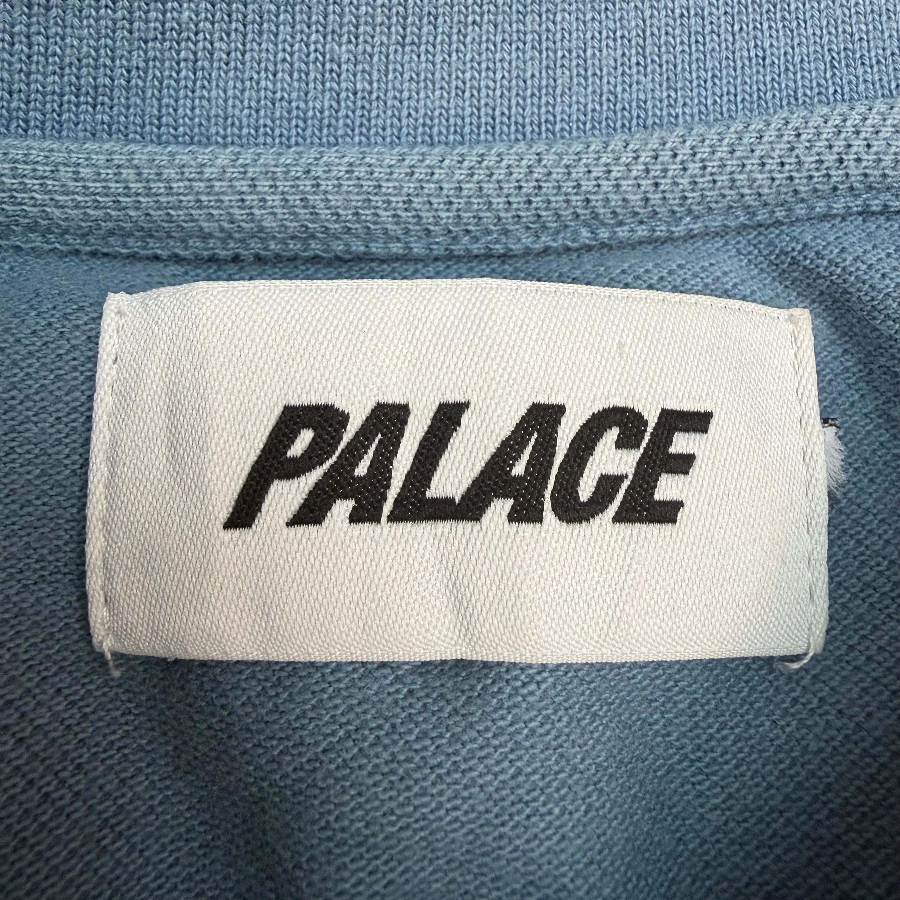 Palace Fluro L/S Polo Blue