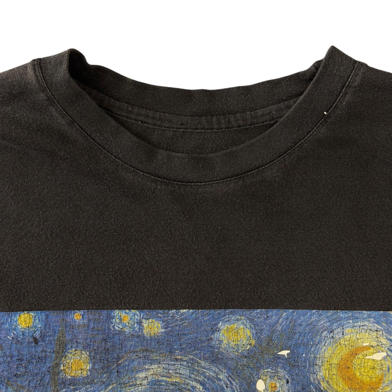 Vintage Van Gogh Starry Night T-Shirt Black