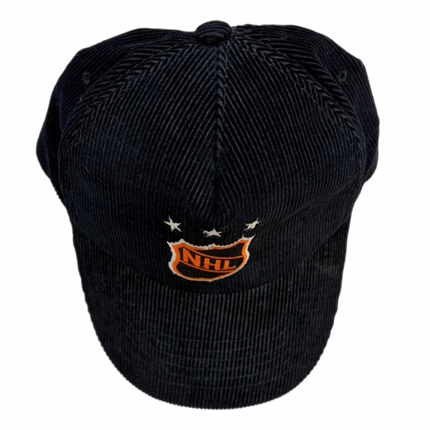 Vintage NHL Shield Ted Fletcher Corduroy Hat Black