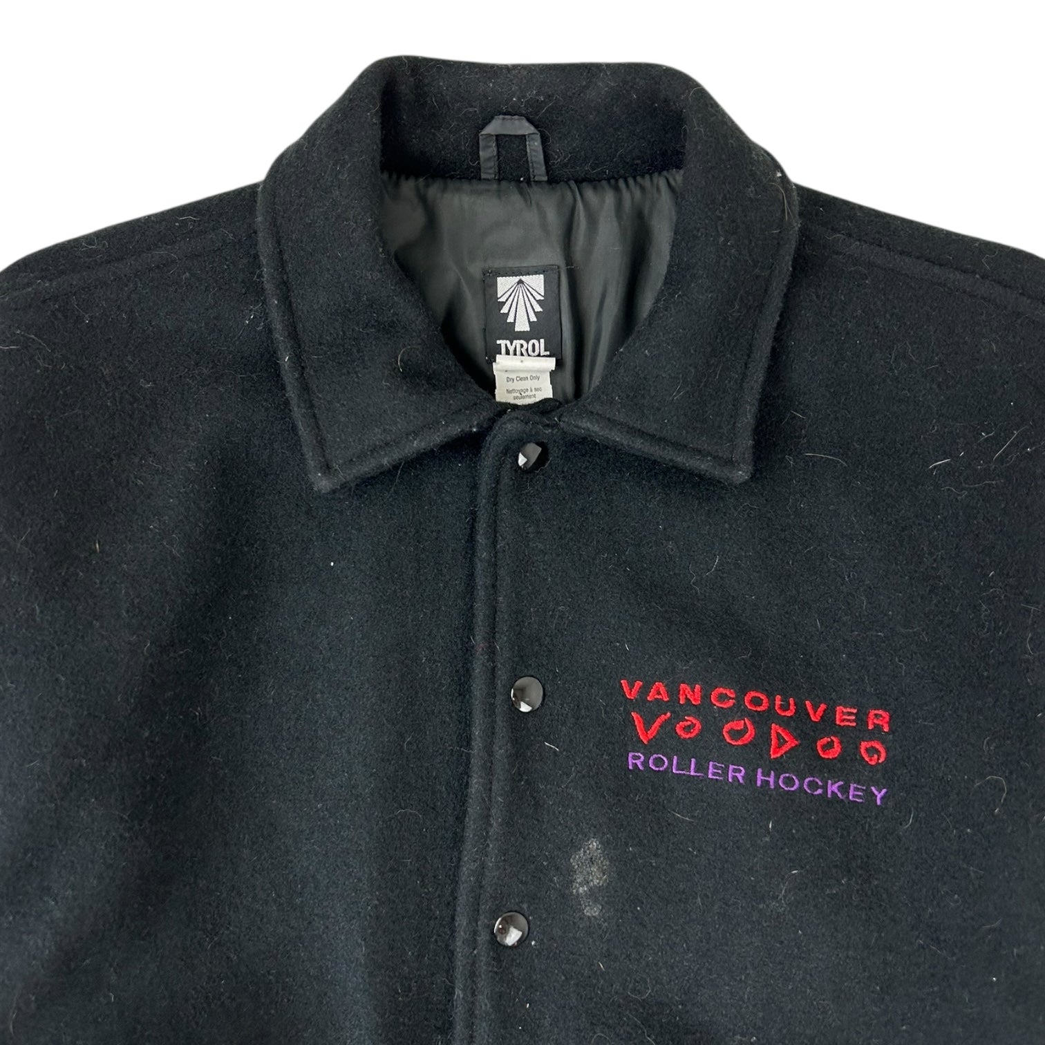 Vintage Vancouver Voodoo Varsity Jacket Black