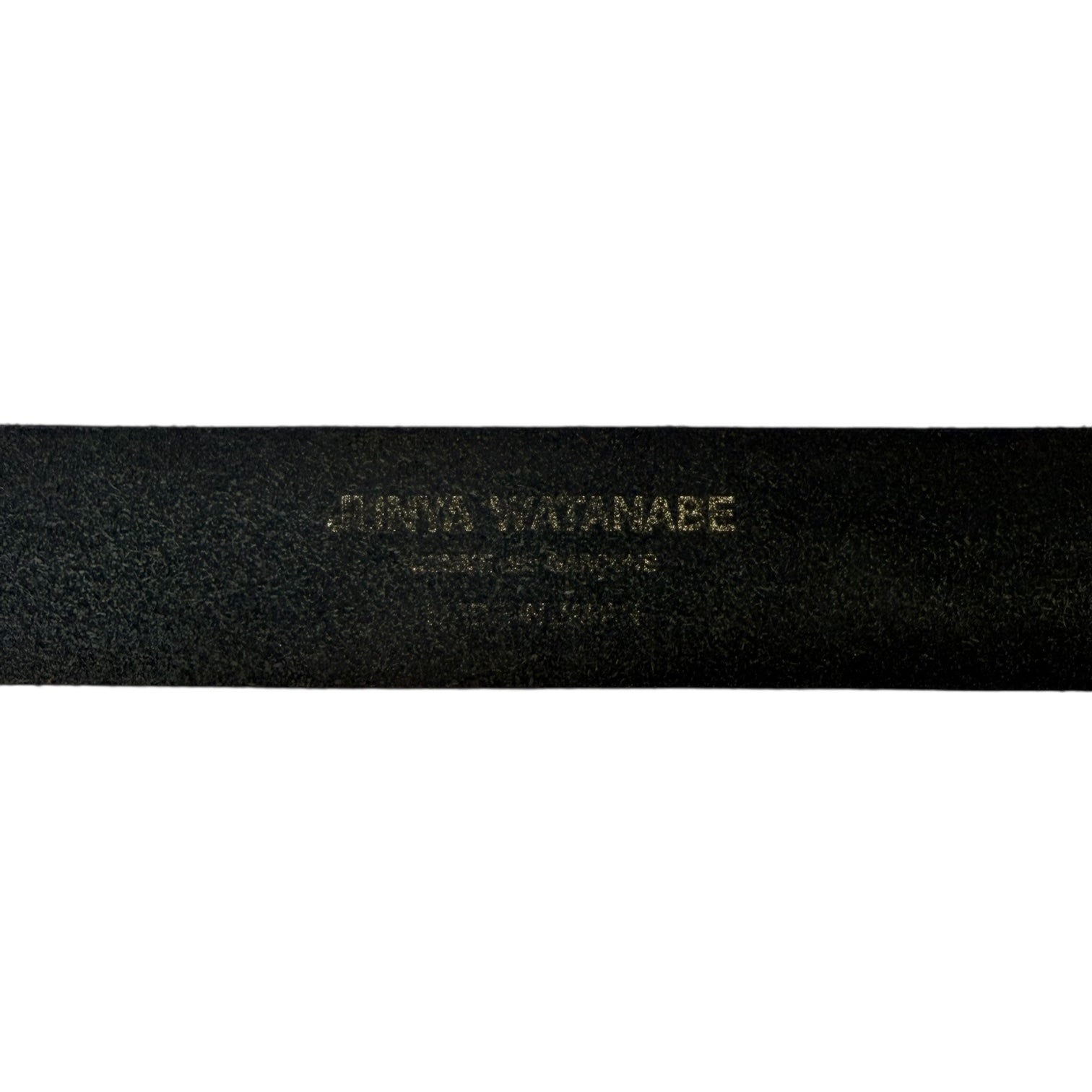 Junya Watanabe Crocodile Embossed Leather Belt Black