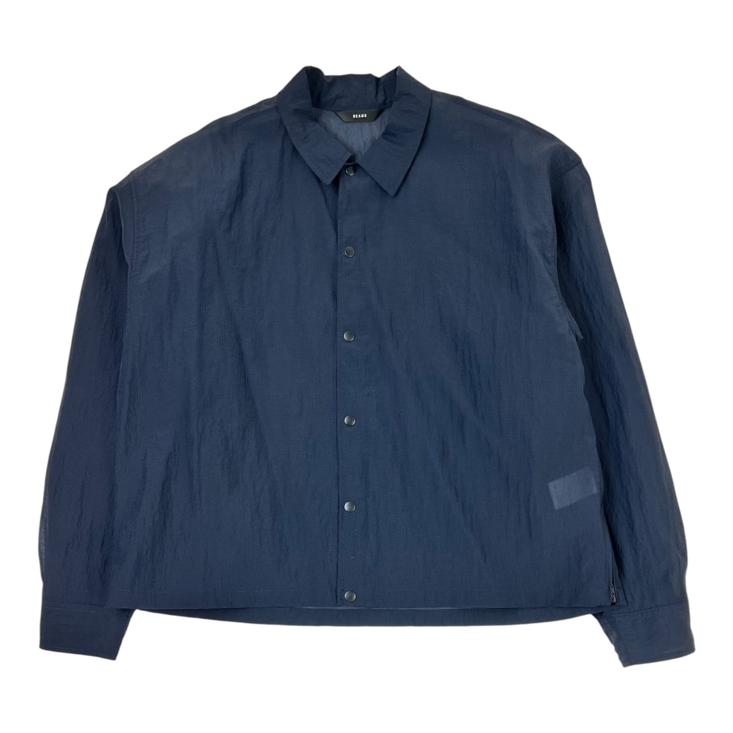 BEAMS Sheer Coach Shirt Navy